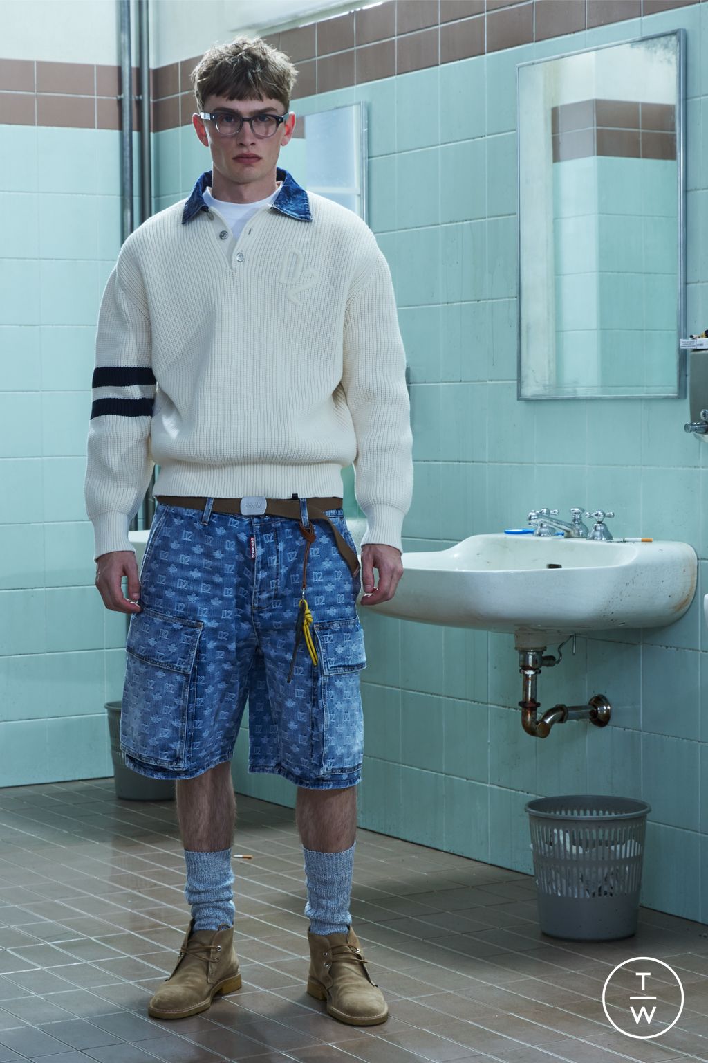 Fashion Week Milan Resort 2026 look 12 from the Dsquared2 collection menswear