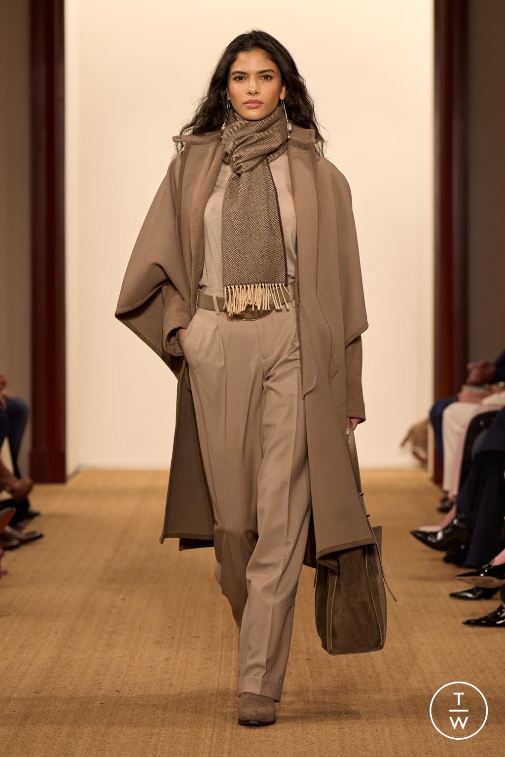 Fashion Week New York Fall/Winter 2024 look 12 from the Ralph Lauren collection womenswear