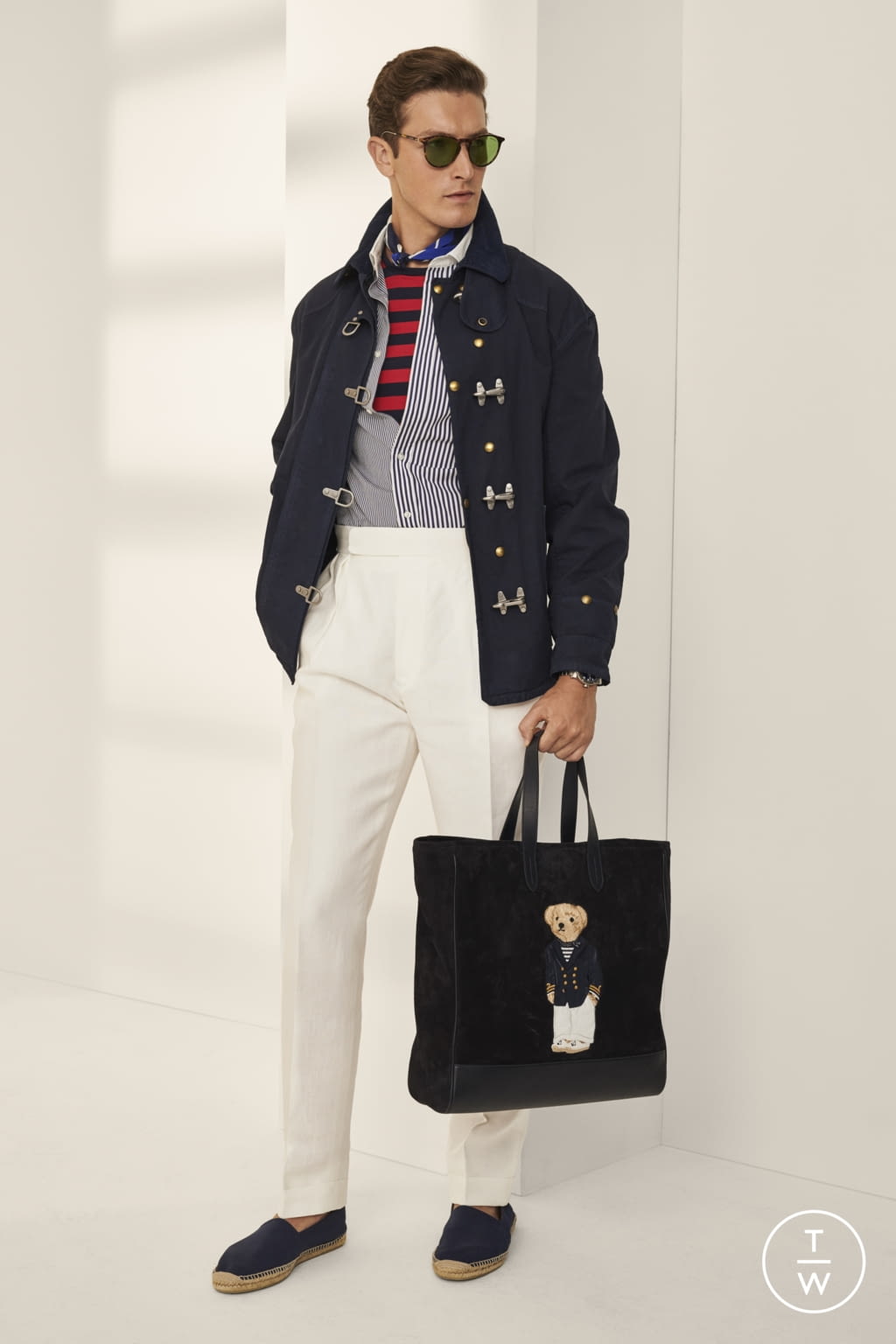 Fashion Week Milan Spring/Summer 2020 look 11 from the Ralph Lauren Purple Label collection 男装