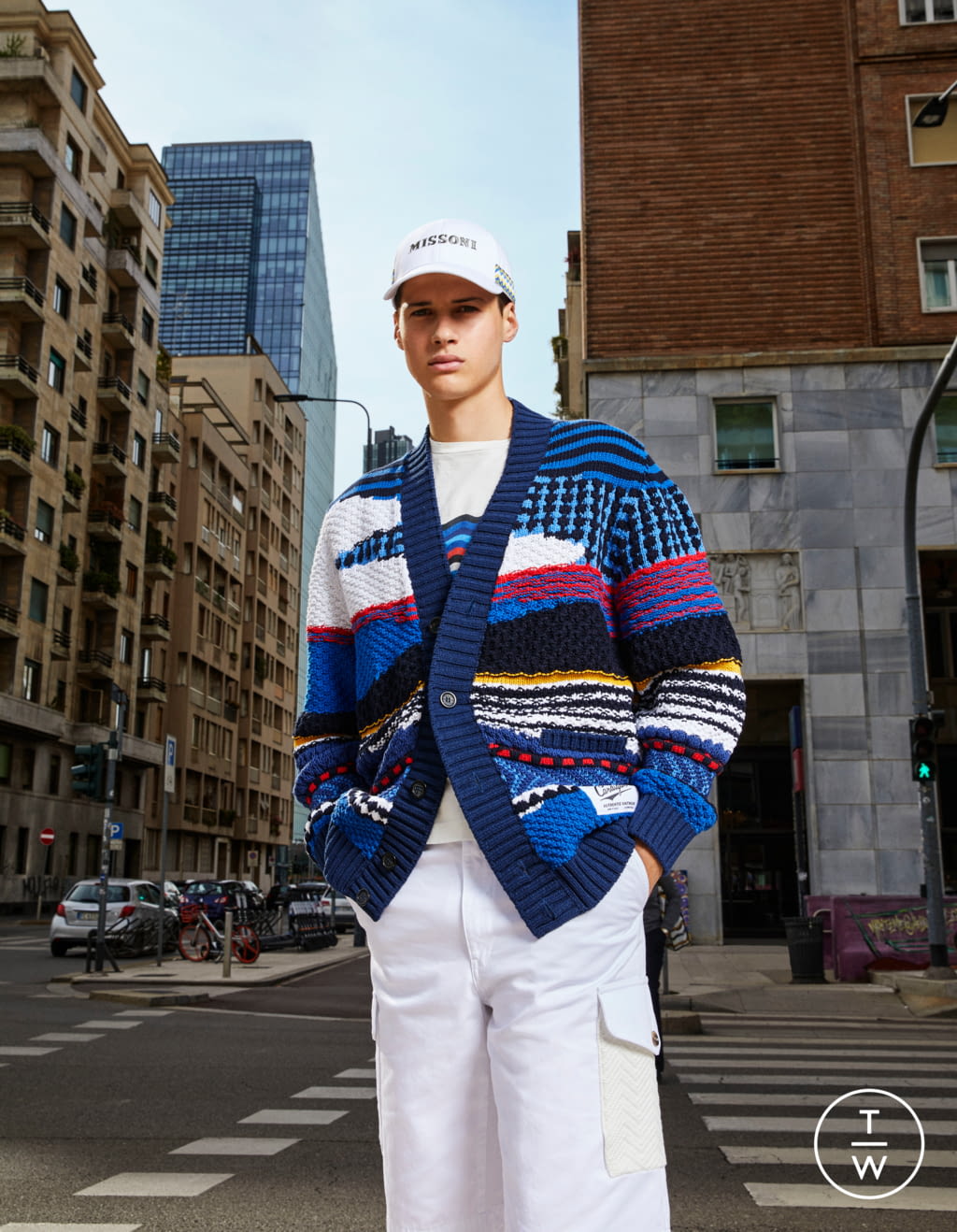 Fashion Week Milan Spring/Summer 2022 look 12 from the Missoni collection menswear