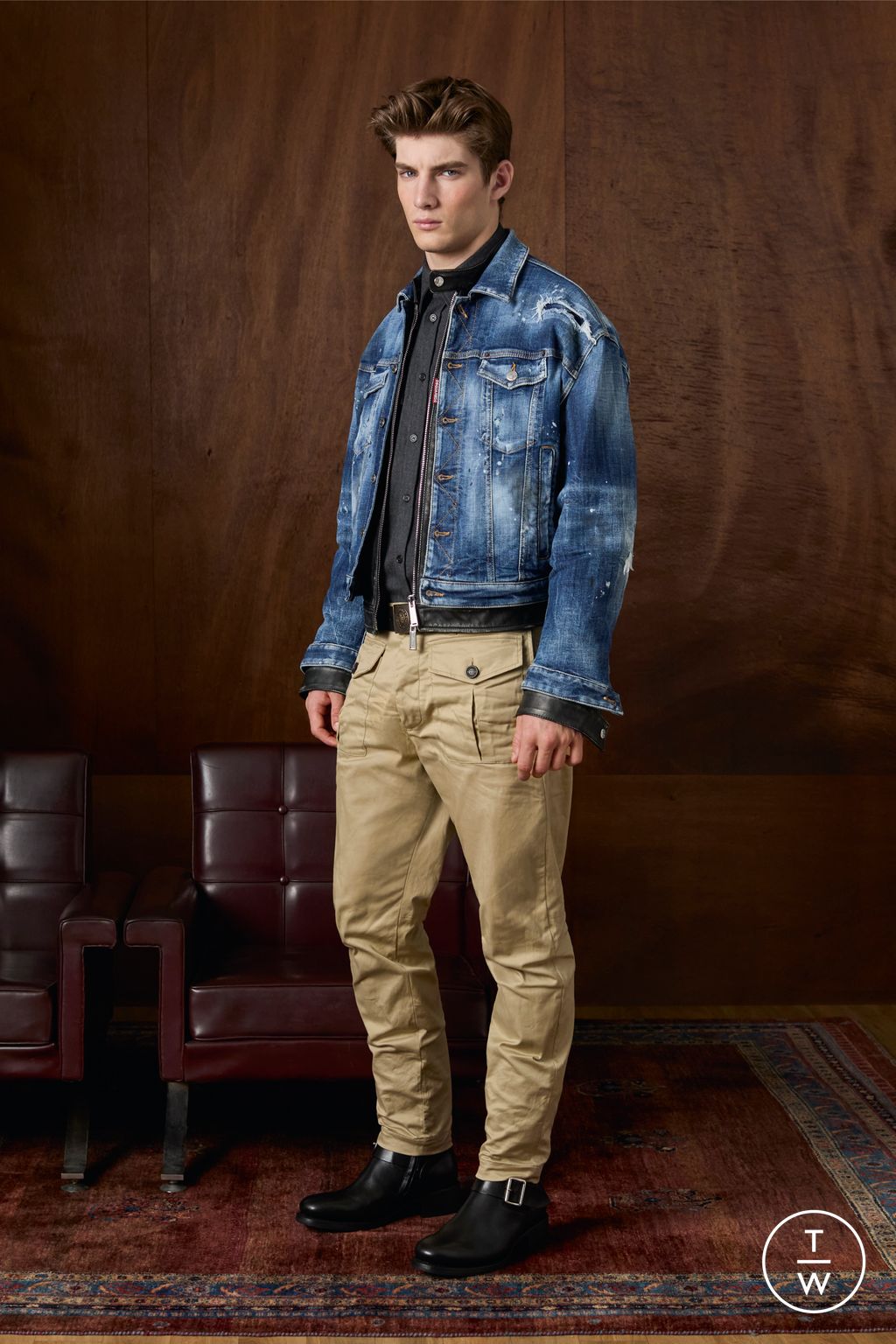 Fashion Week Milan Resort 2025 look 12 from the Dsquared2 collection 男装