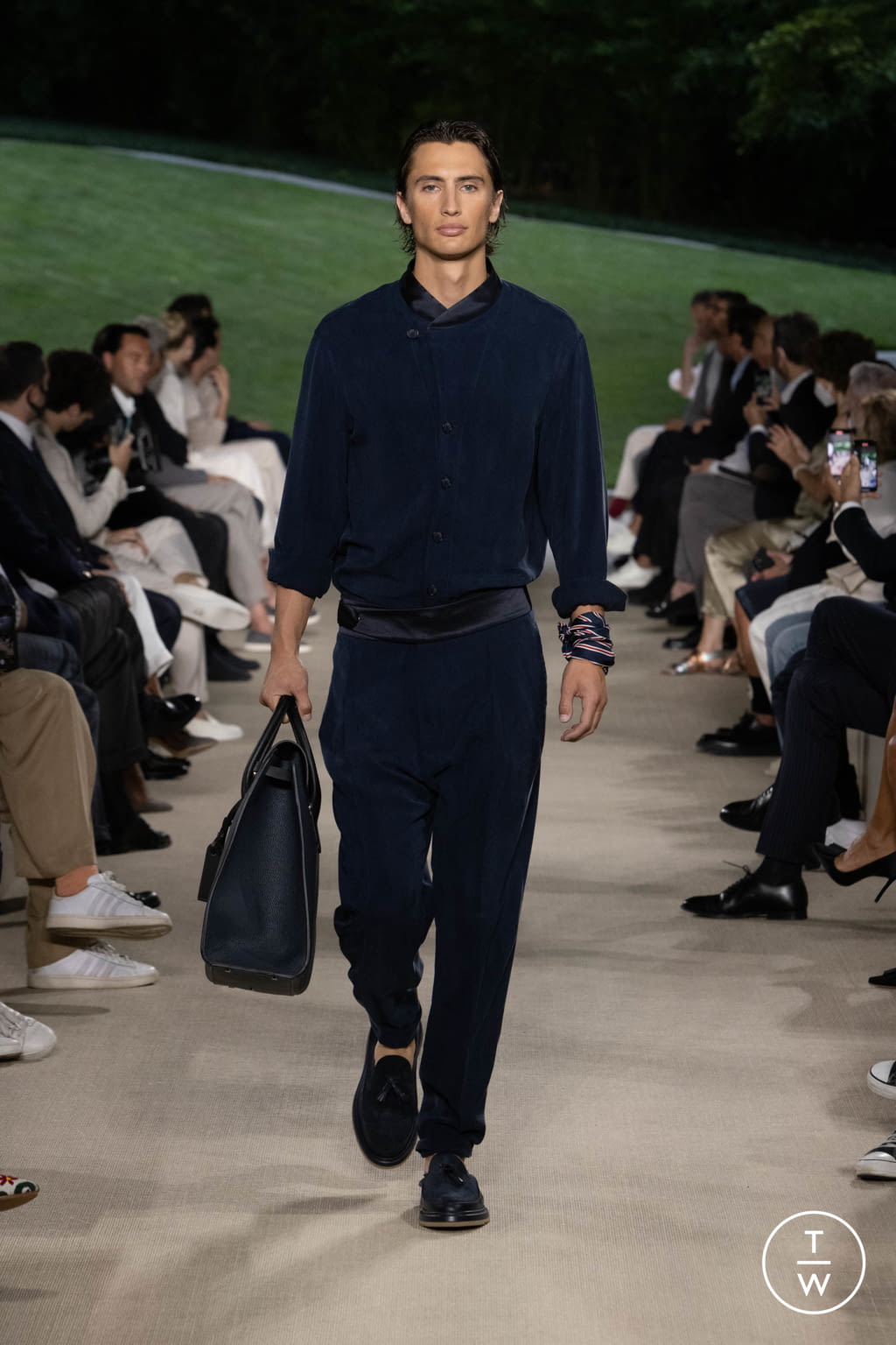 Fashion Week Milan Spring/Summer 2022 look 12 from the Giorgio Armani collection menswear