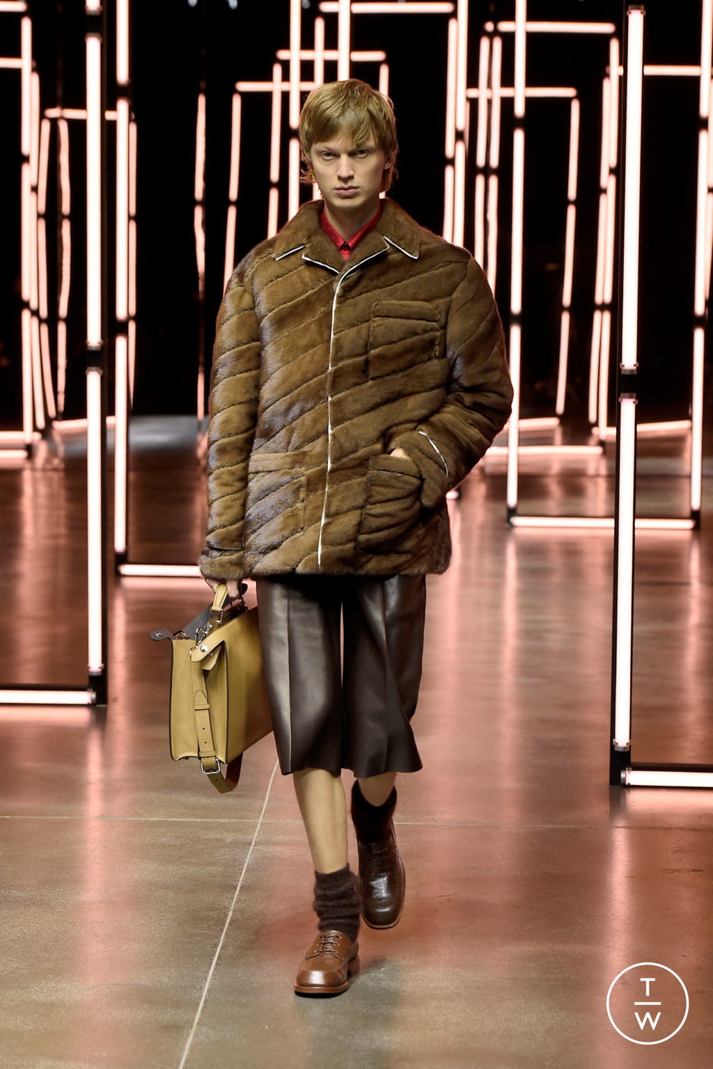 Fashion Week Milan Fall/Winter 2021 look 12 from the Fendi collection 男装