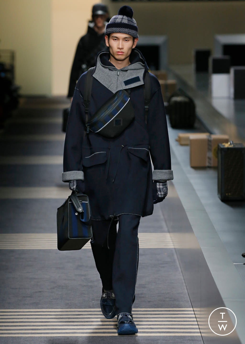 Fashion Week Milan Fall/Winter 2018 look 12 from the Fendi collection menswear