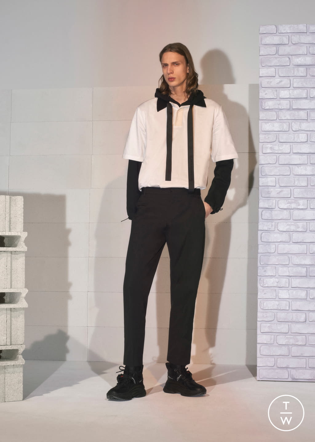 Fashion Week Paris Fall/Winter 2019 look 12 from the Maison Kitsuné collection 男装