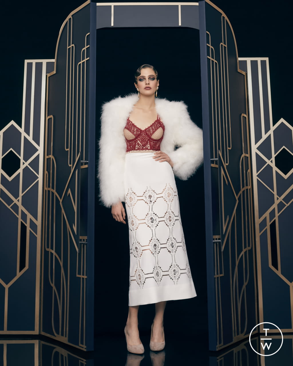 Fashion Week Paris Spring/Summer 2021 look 13 de la collection Ulyana Sergeenko couture