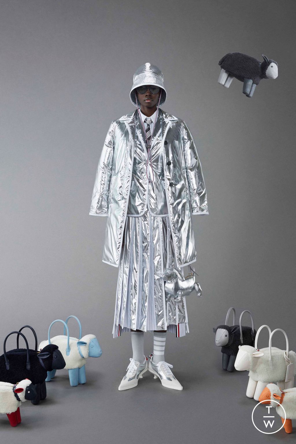 Fashion Week New York Resort 2024 look 12 from the Thom Browne collection womenswear