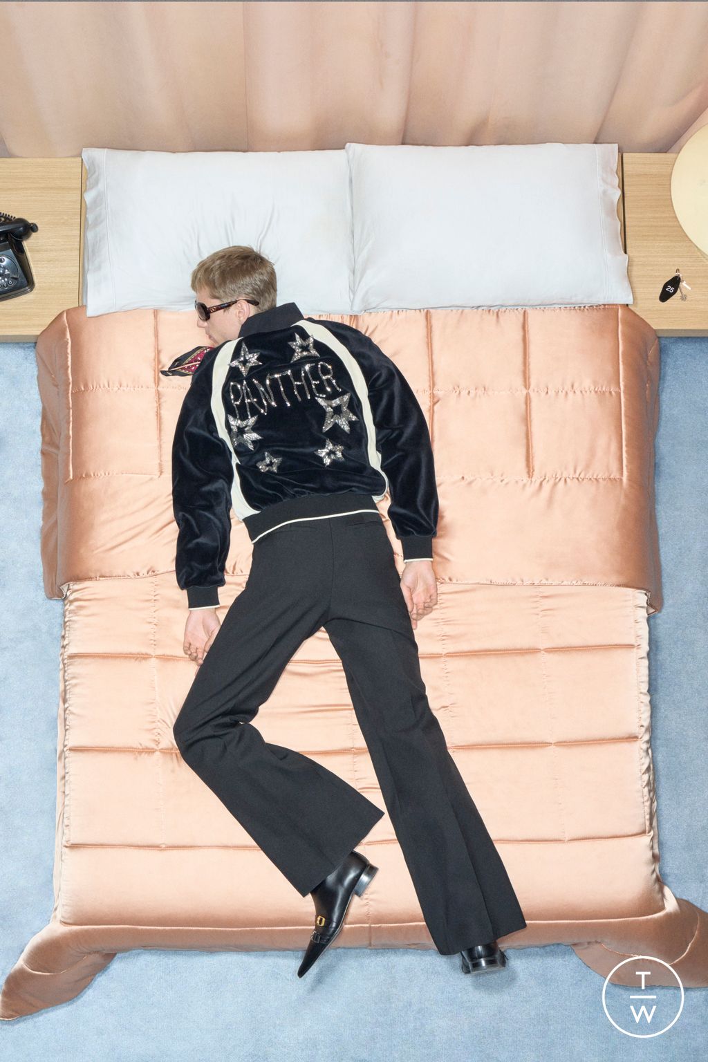 Fashion Week Paris Resort 2026 look 49 from the Valentino collection menswear