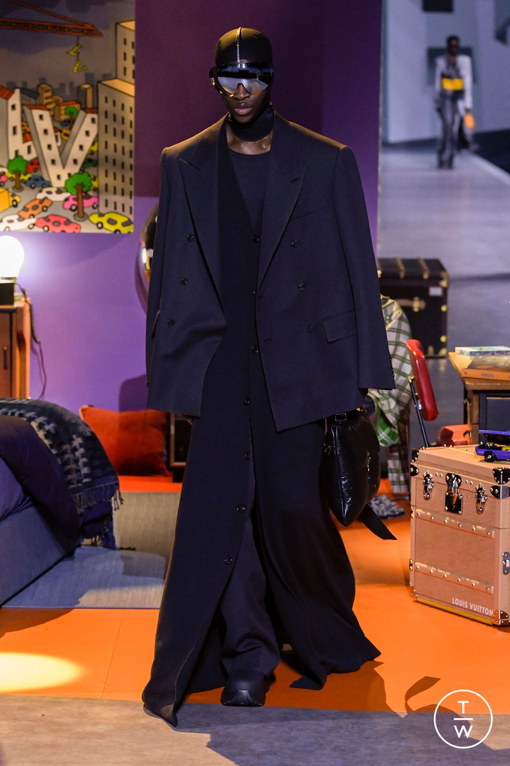 Fashion Week Paris Fall/Winter 2023 look 43 from the Louis Vuitton collection menswear