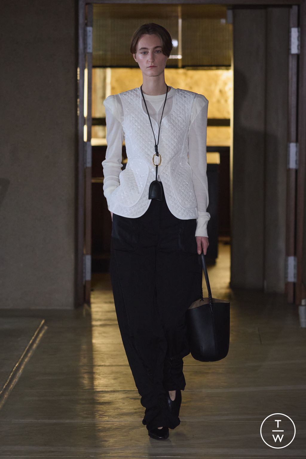 Fashion Week Paris Fall/Winter 2026 look 12 from the Mame Kurogouchi collection womenswear