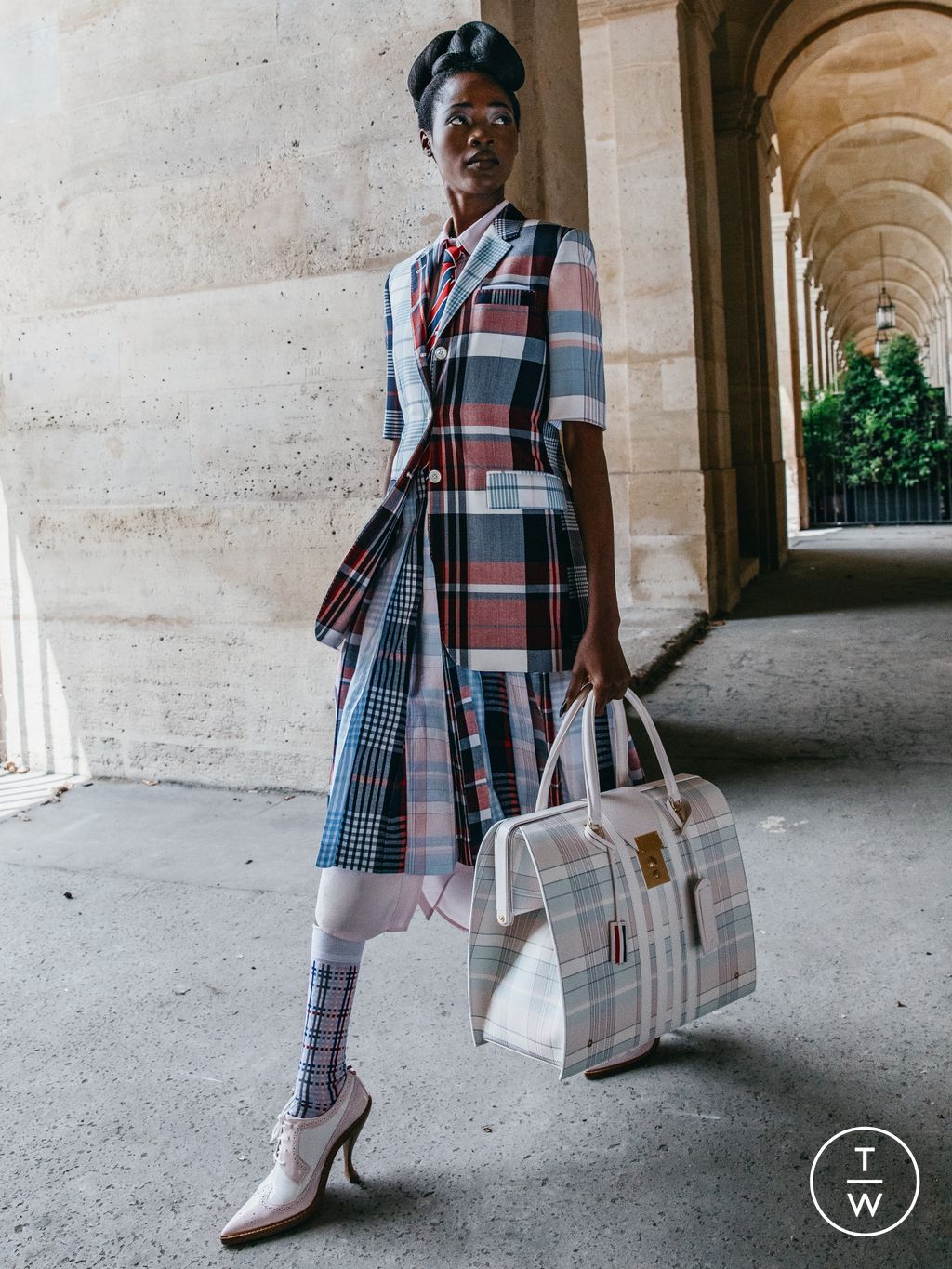 Fashion Week New York Resort 2023 look 12 from the Thom Browne collection womenswear