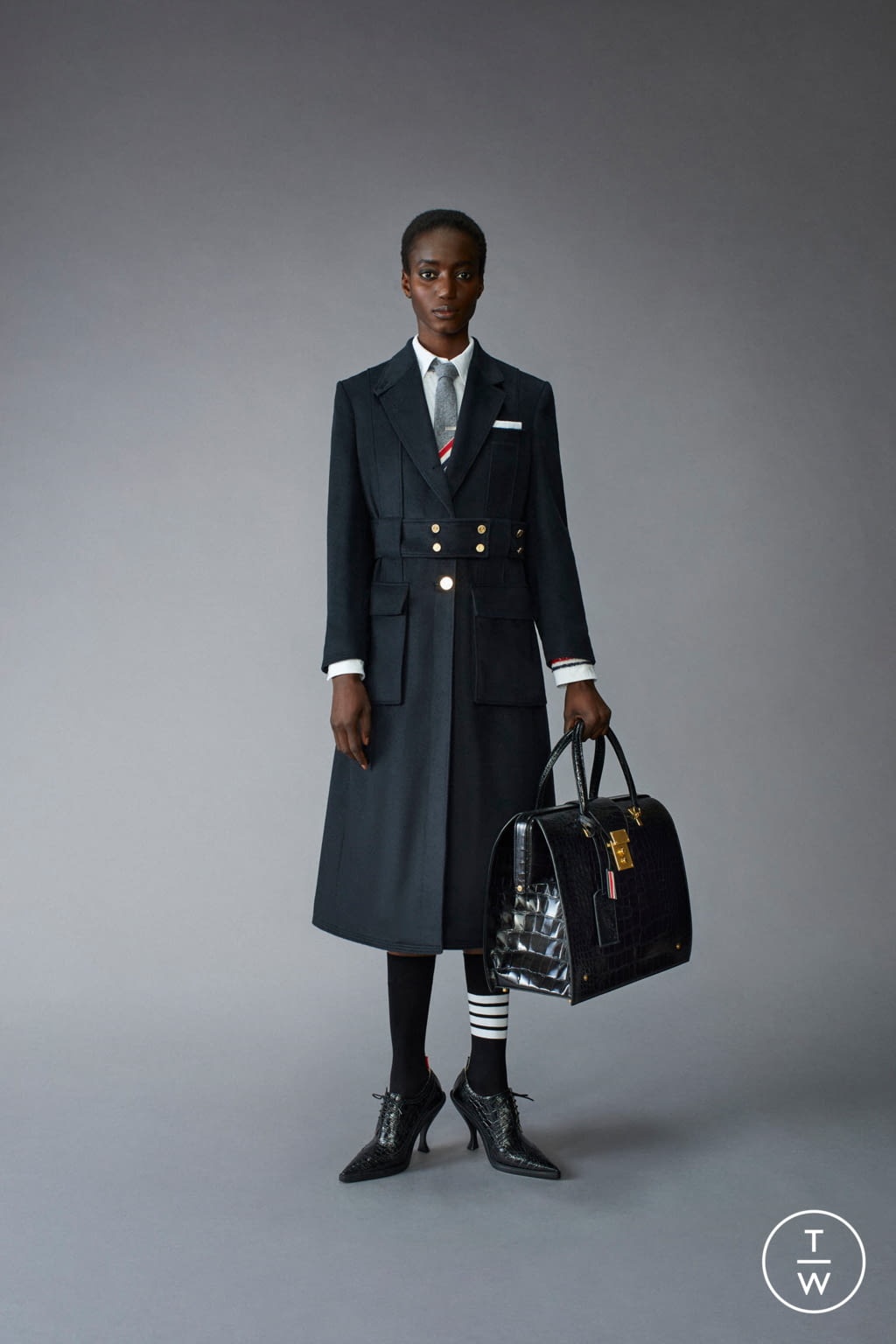 Fashion Week Paris Pre-Fall 2021 look 13 from the Thom Browne collection womenswear