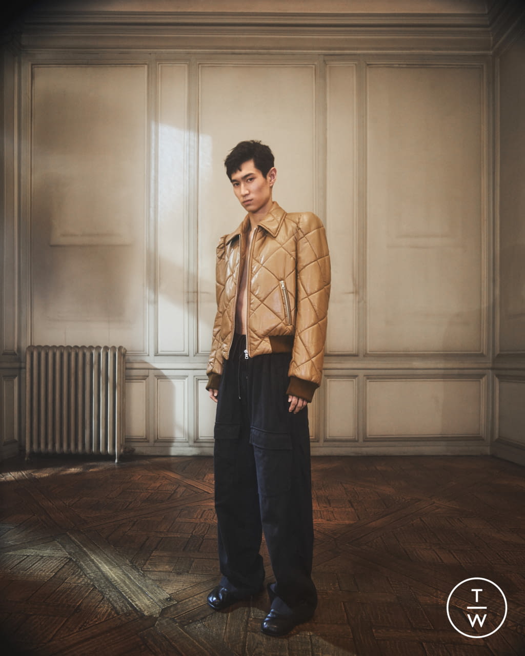 Fashion Week Paris Fall/Winter 2022 look 15 from the Dries Van Noten collection 男装