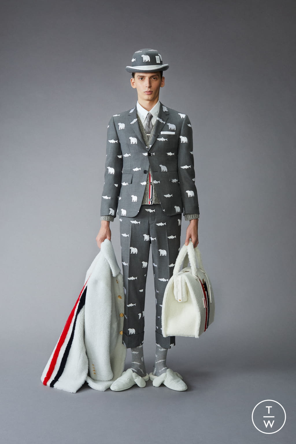 Fashion Week Paris Pre-Fall 2021 look 12 from the Thom Browne collection menswear