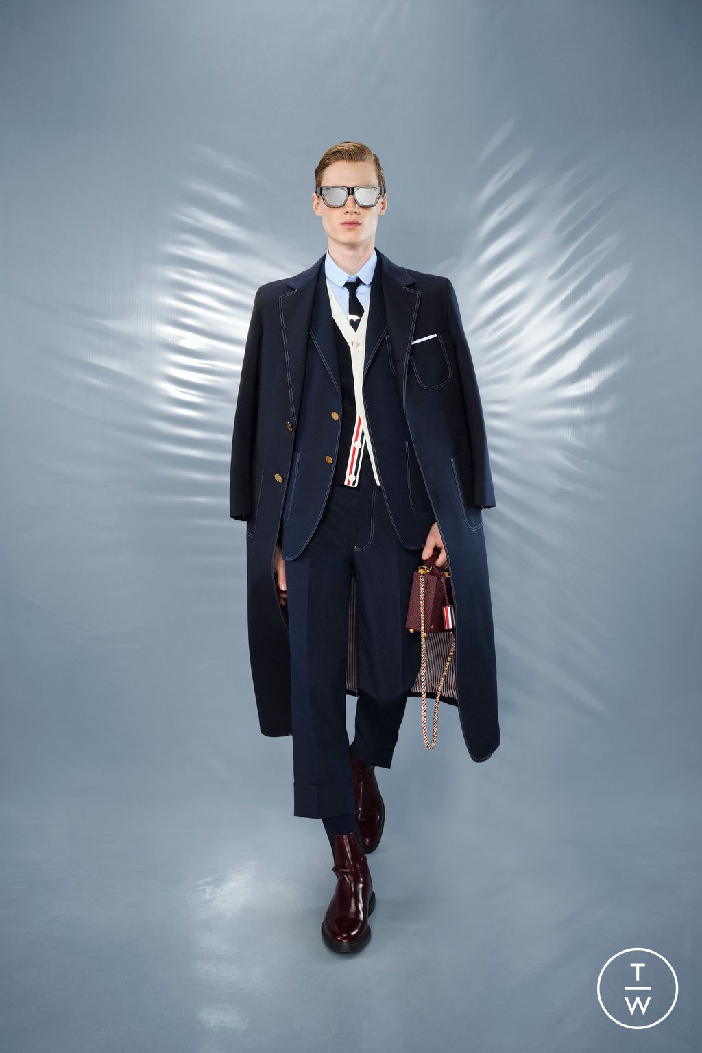 Fashion Week New York Resort 2025 look 14 from the Thom Browne collection 男装