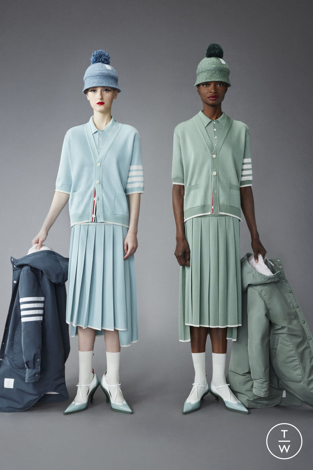 Fashion Week New York Pre-Fall 2022 look 14 from the Thom Browne collection womenswear