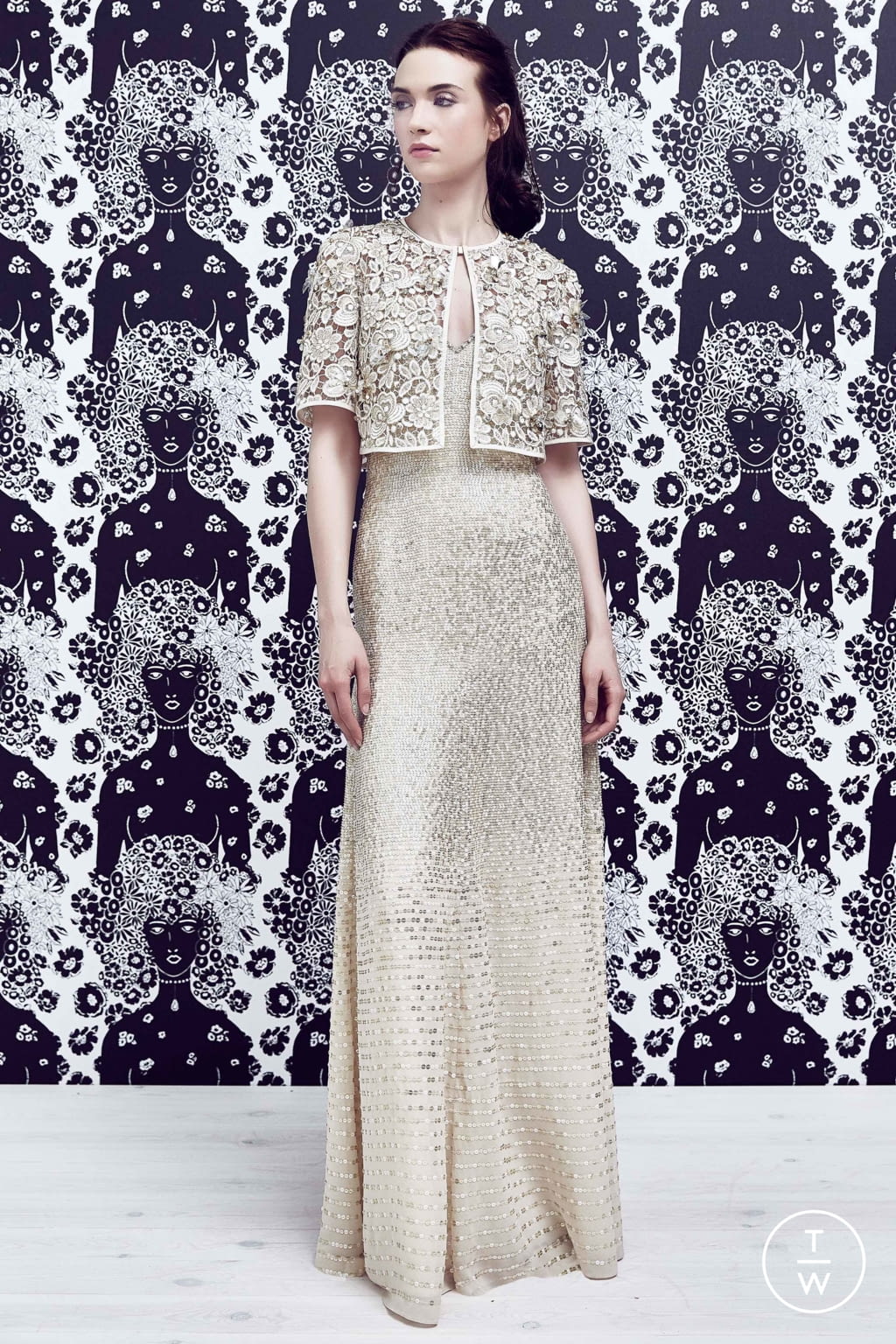 Fashion Week London Resort 2017 look 14 from the Jenny Packham collection womenswear