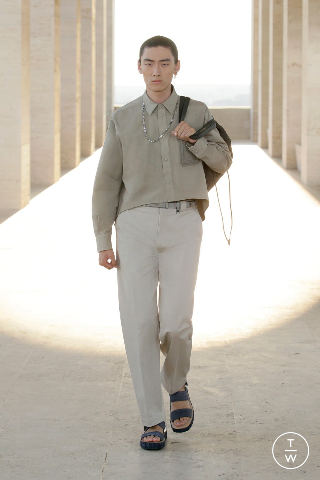 Fashion Week Milan Spring/Summer 2022 look 14 from the Fendi collection menswear