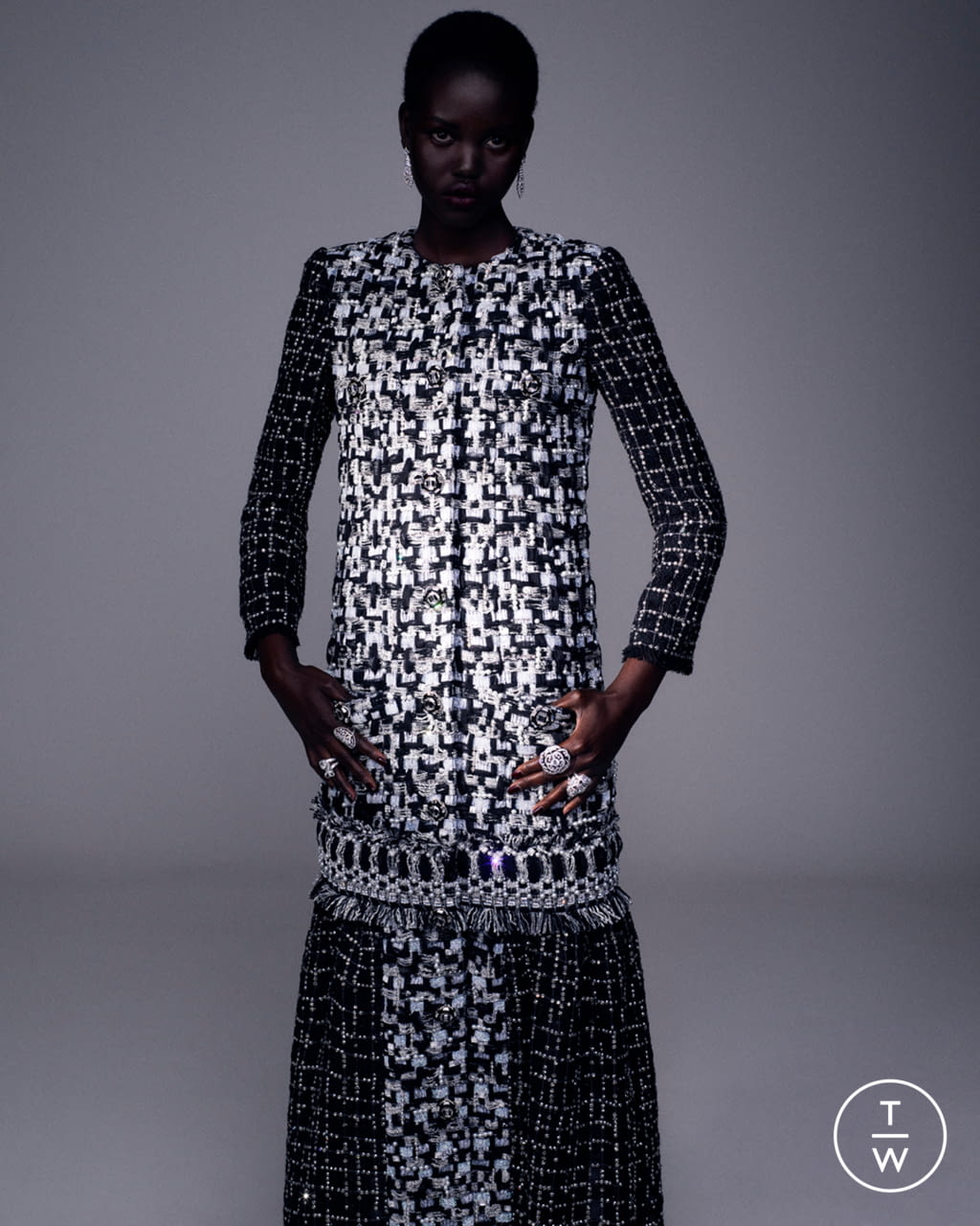 Fashion Week Paris Fall/Winter 2020 look 14 from the Chanel collection couture