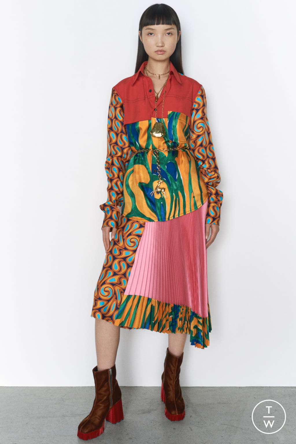 Fashion Week Milan Pre-Fall 2019 look 14 from the Marni collection 女装