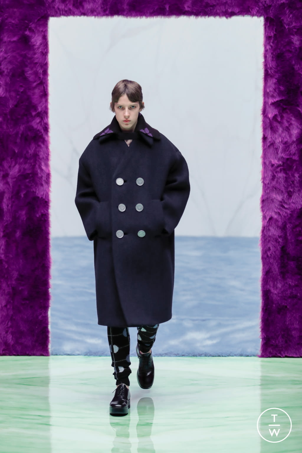 Fashion Week Milan Fall/Winter 2021 look 14 from the Prada collection menswear