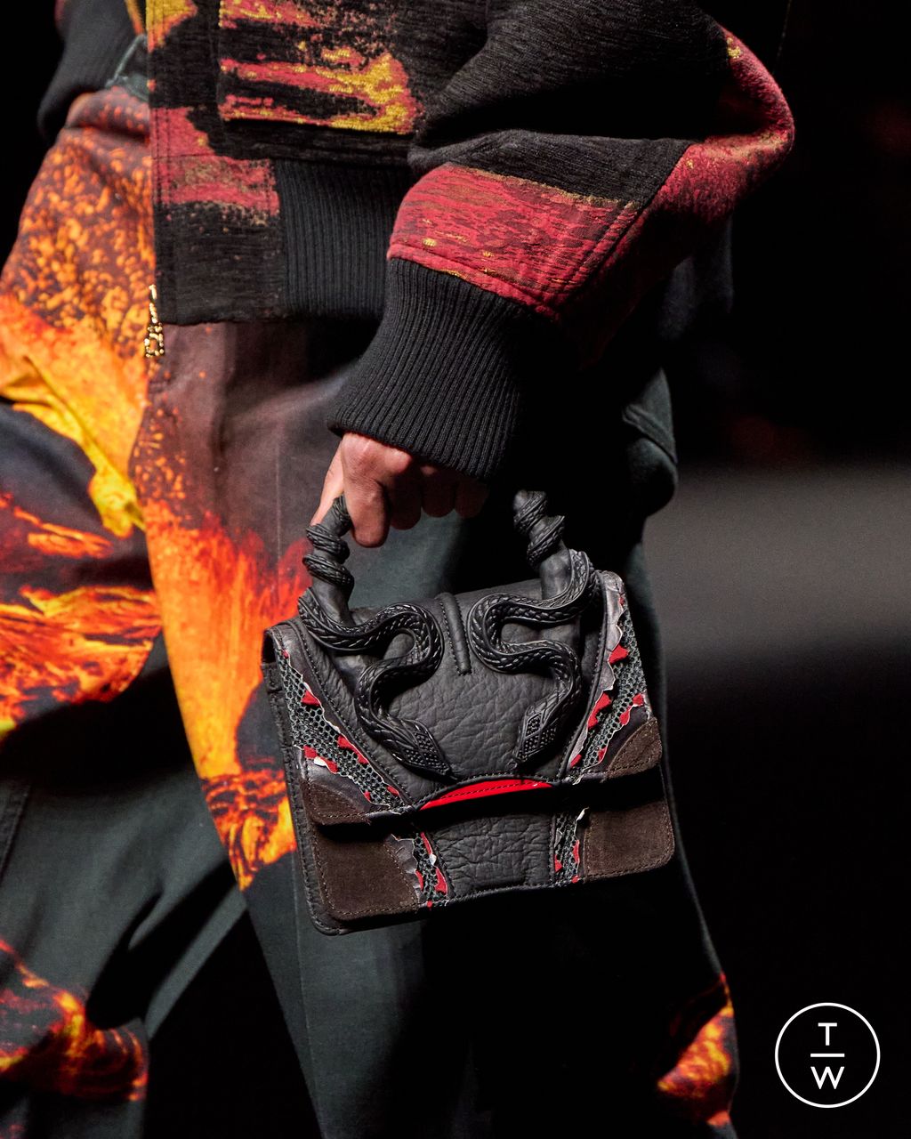 Fashion Week Milan Fall/Winter 2025 look 68 from the Roberto Cavalli collection womenswear accessories