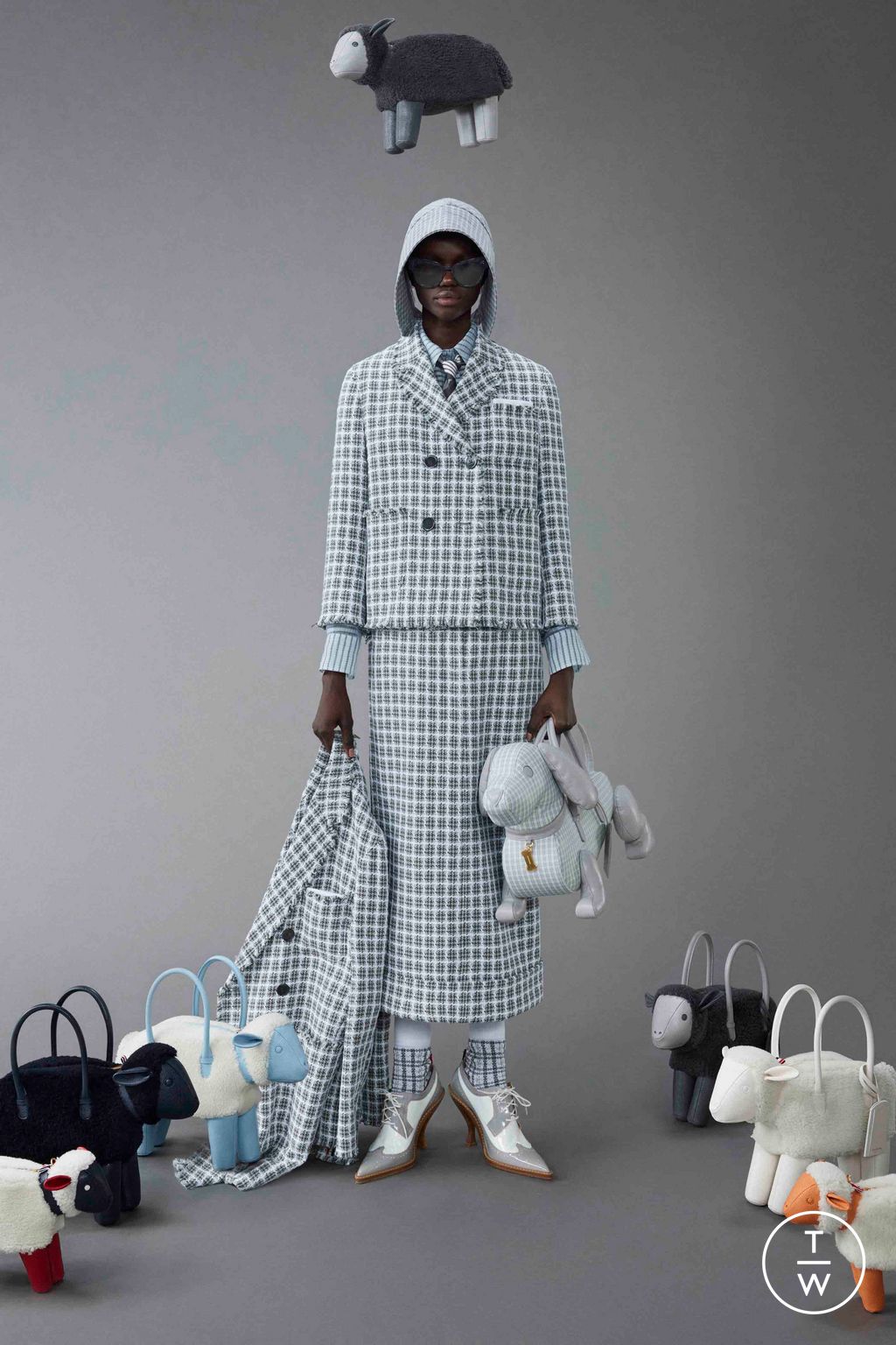 Fashion Week New York Resort 2024 look 14 from the Thom Browne collection womenswear