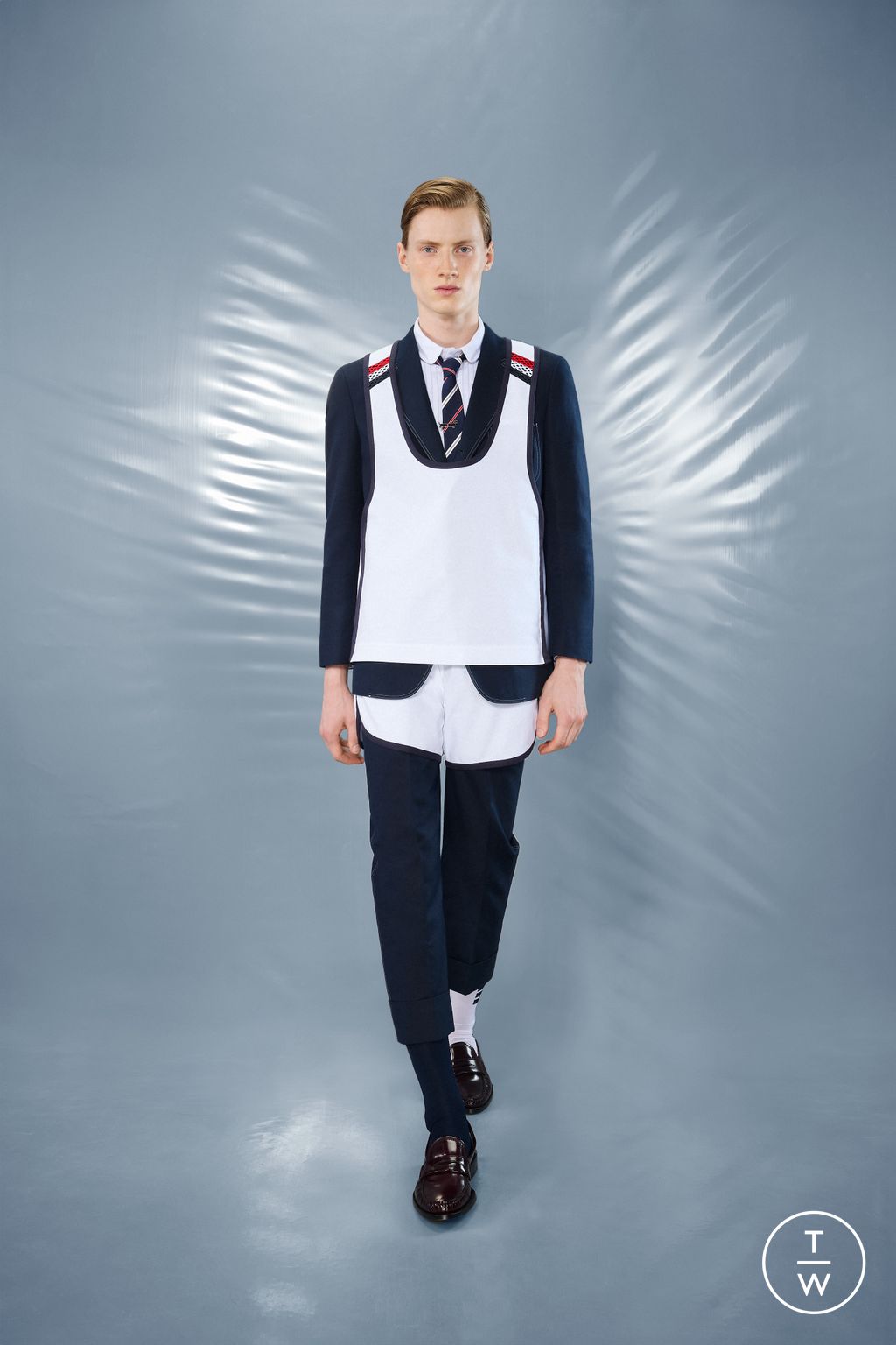 Fashion Week New York Resort 2025 look 15 from the Thom Browne collection menswear