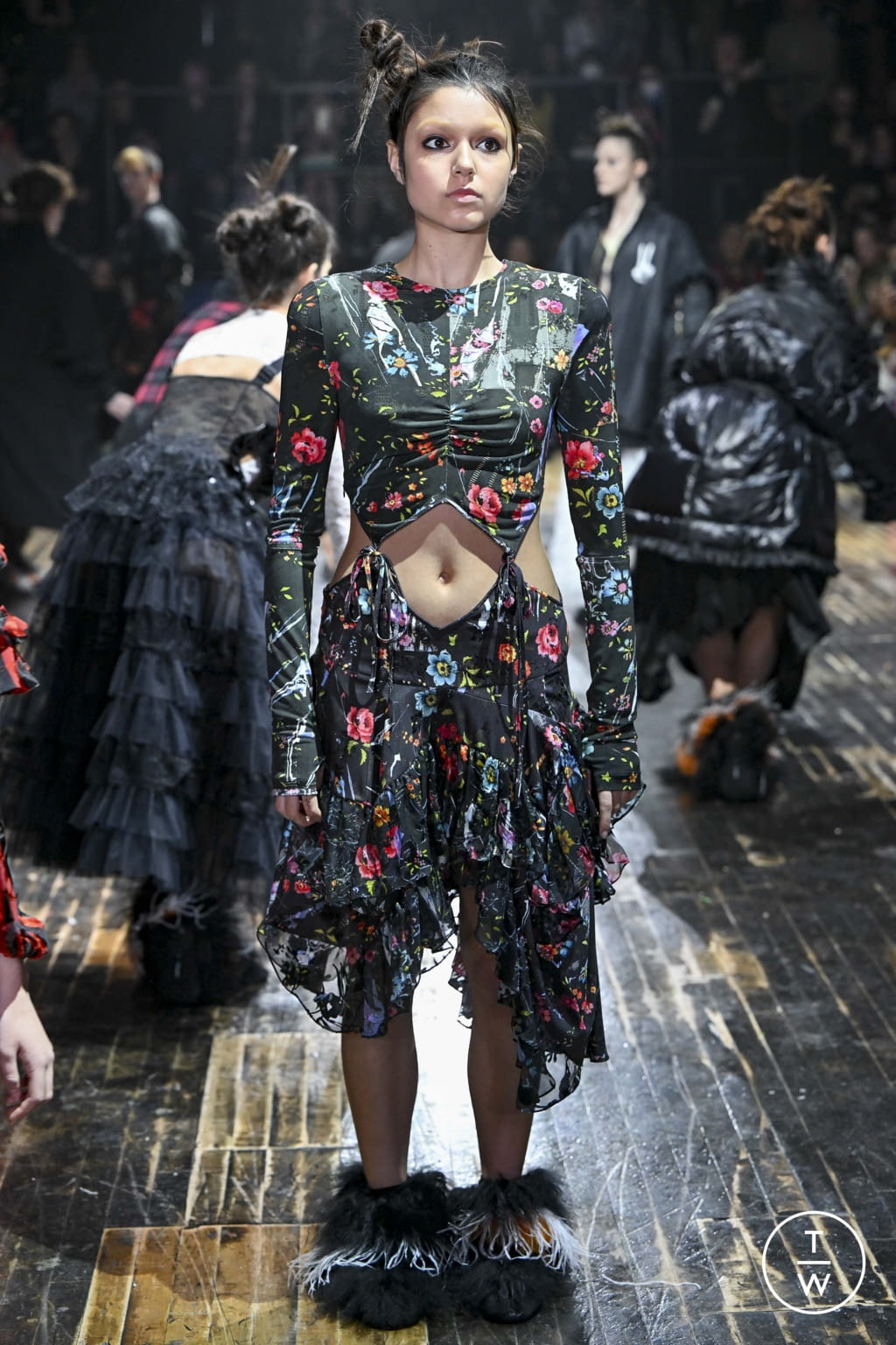 Fashion Week London Fall/Winter 2022 look 10 from the Preen by Thornton Bregazzi collection womenswear