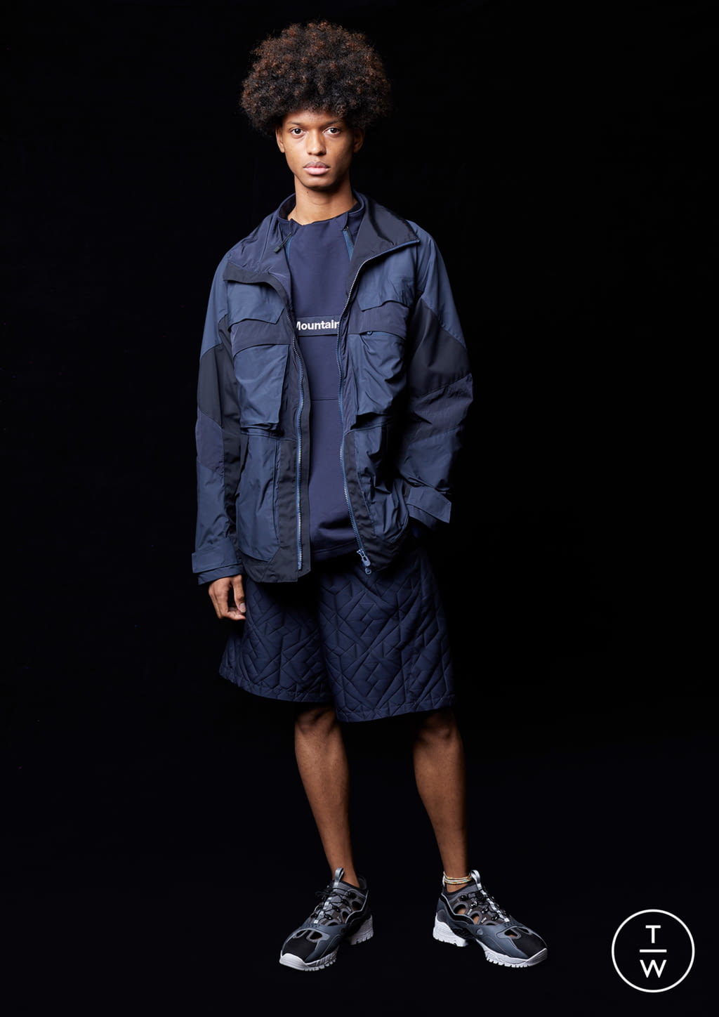 Fashion Week Paris Spring/Summer 2021 look 14 from the White Mountaineering collection 男装