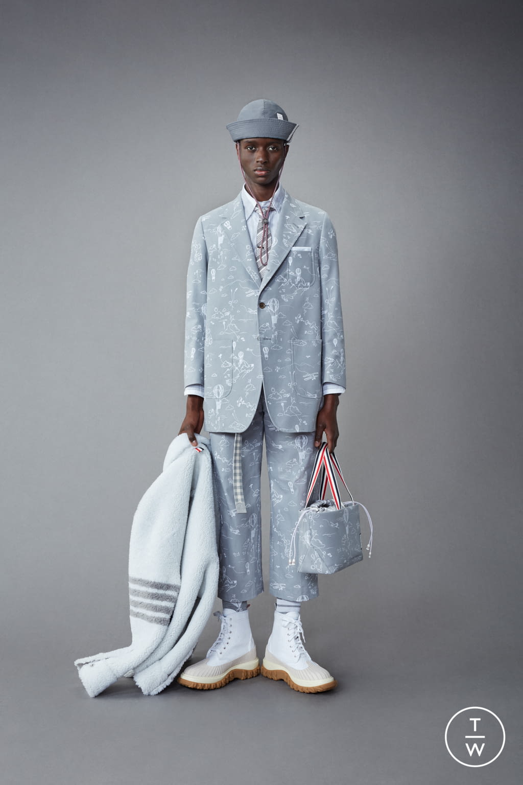Fashion Week Paris Resort 2022 look 15 from the Thom Browne collection menswear