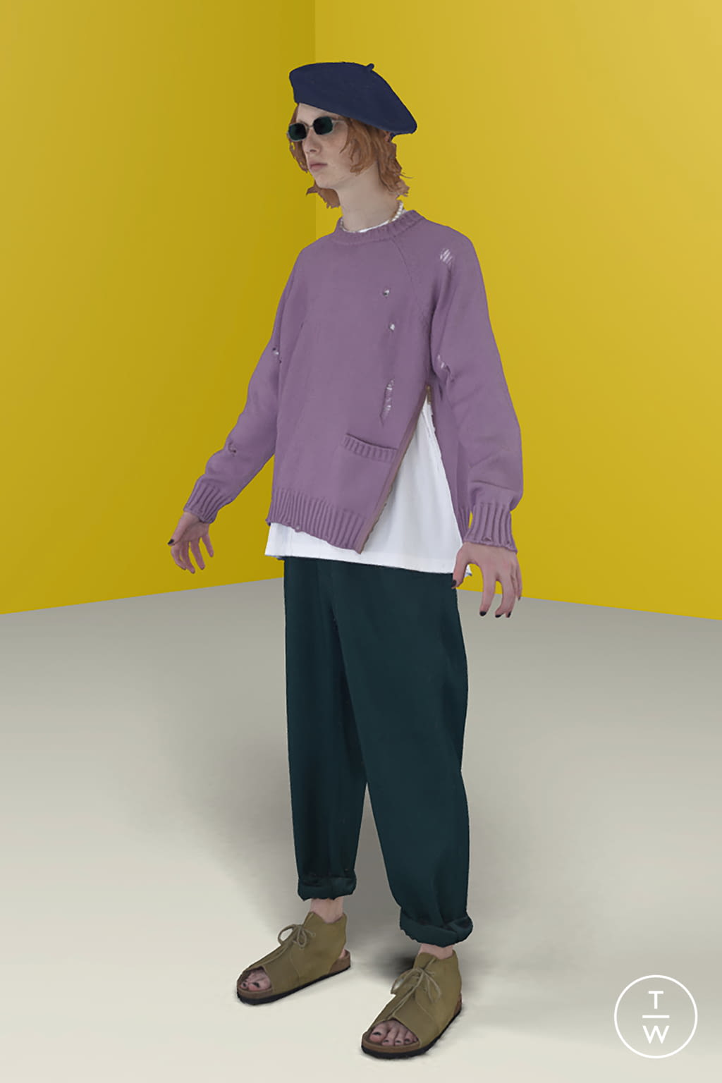 Fashion Week Paris Spring/Summer 2021 look 15 from the Undercover collection menswear