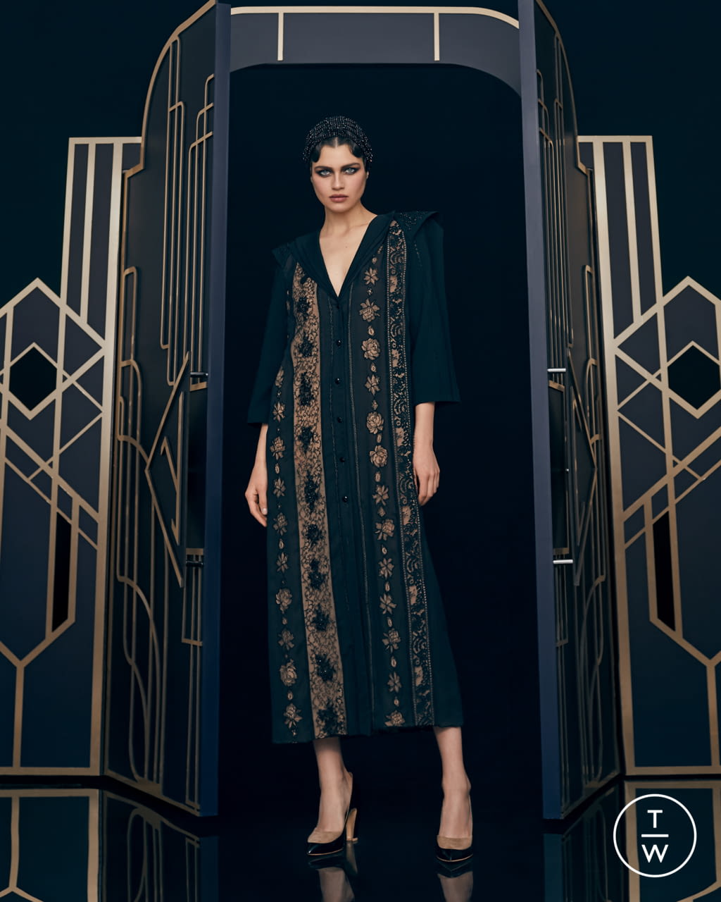 Fashion Week Paris Spring/Summer 2021 look 16 de la collection Ulyana Sergeenko couture
