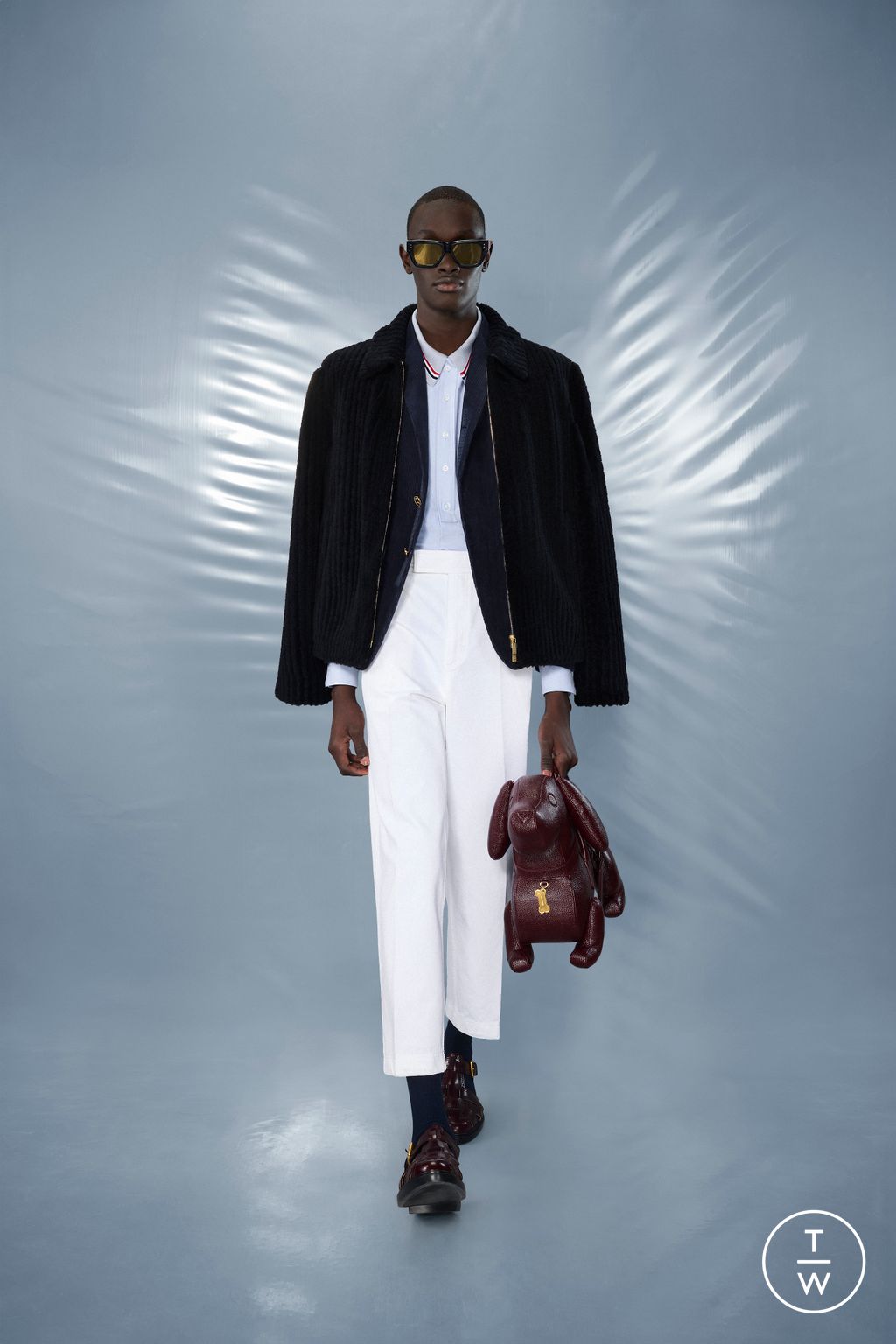 Fashion Week New York Resort 2025 look 16 from the Thom Browne collection menswear