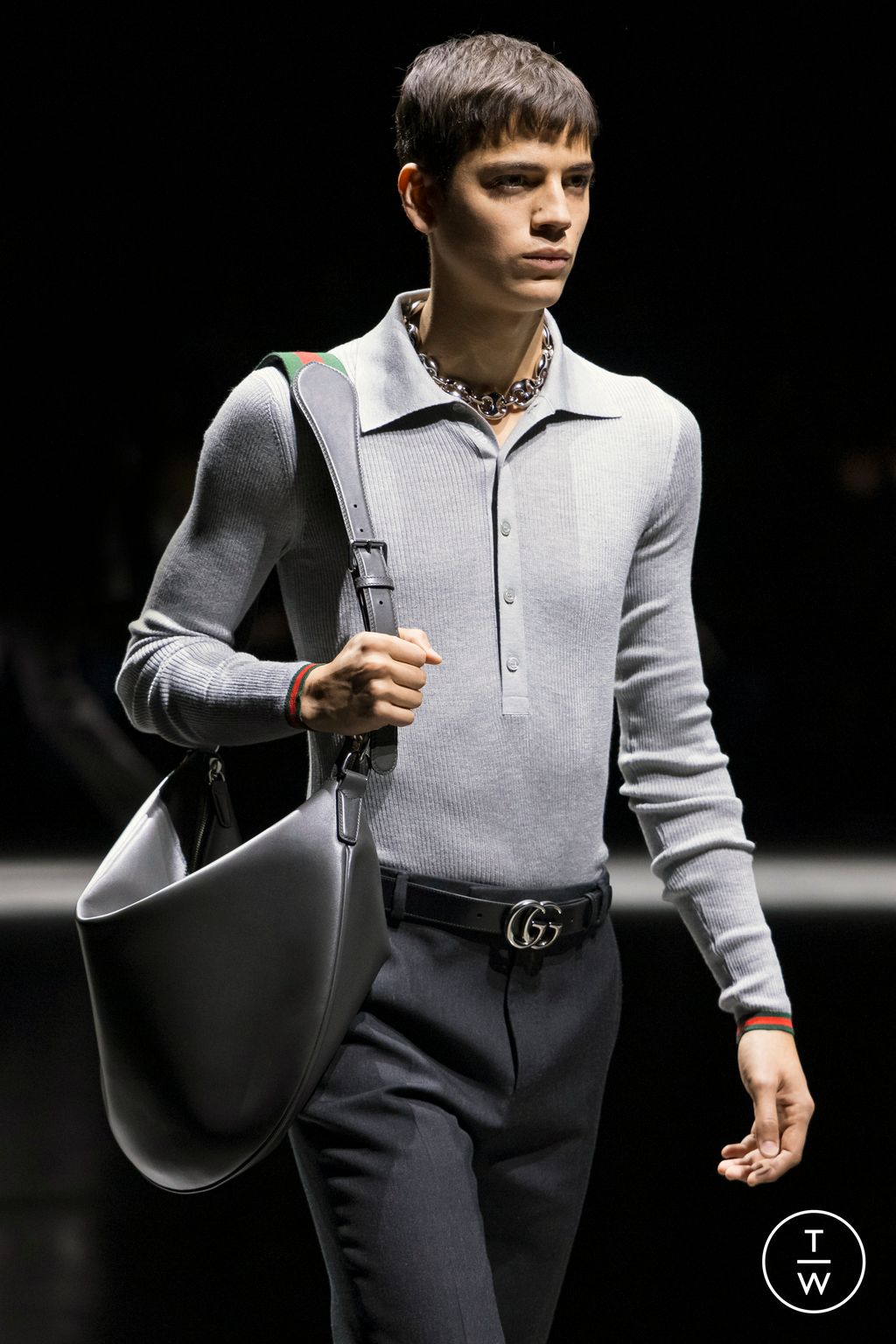 Fashion Week Milan Fall/Winter 2024 look 7 from the Gucci collection menswear accessories