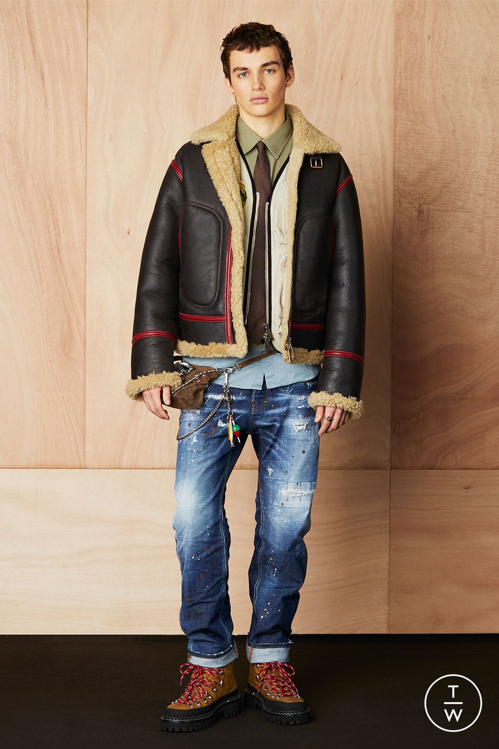 Fashion Week Milan Pre-Fall 2024 look 16 from the Dsquared2 collection 男装