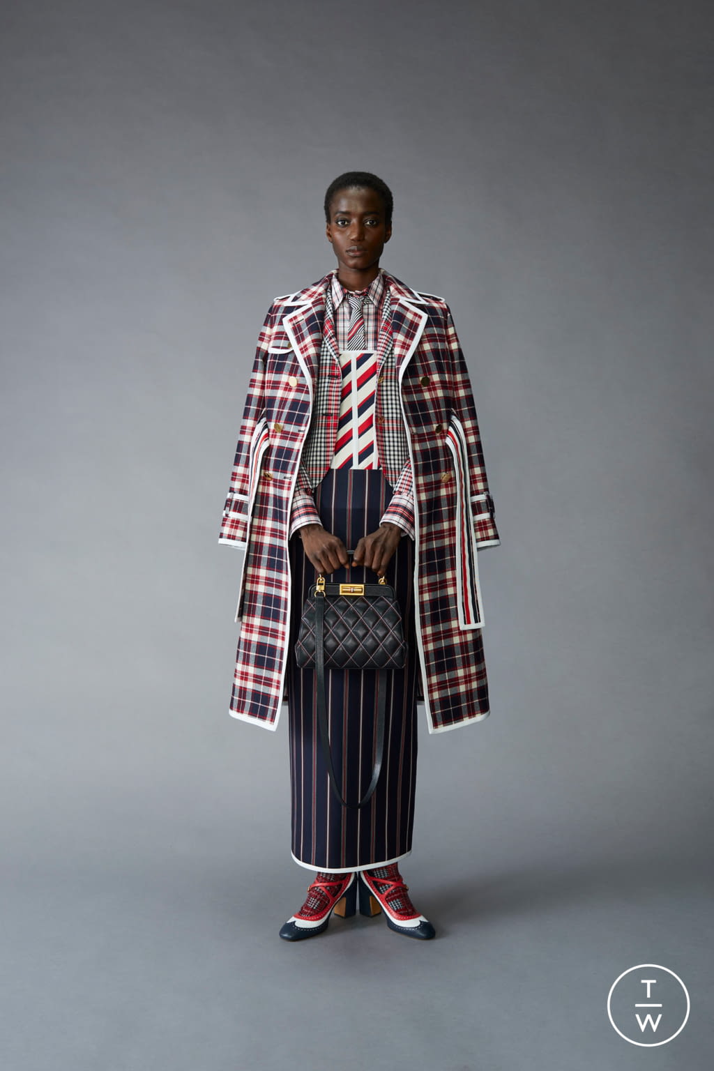 Fashion Week Paris Pre-Fall 2021 look 16 from the Thom Browne collection 女装