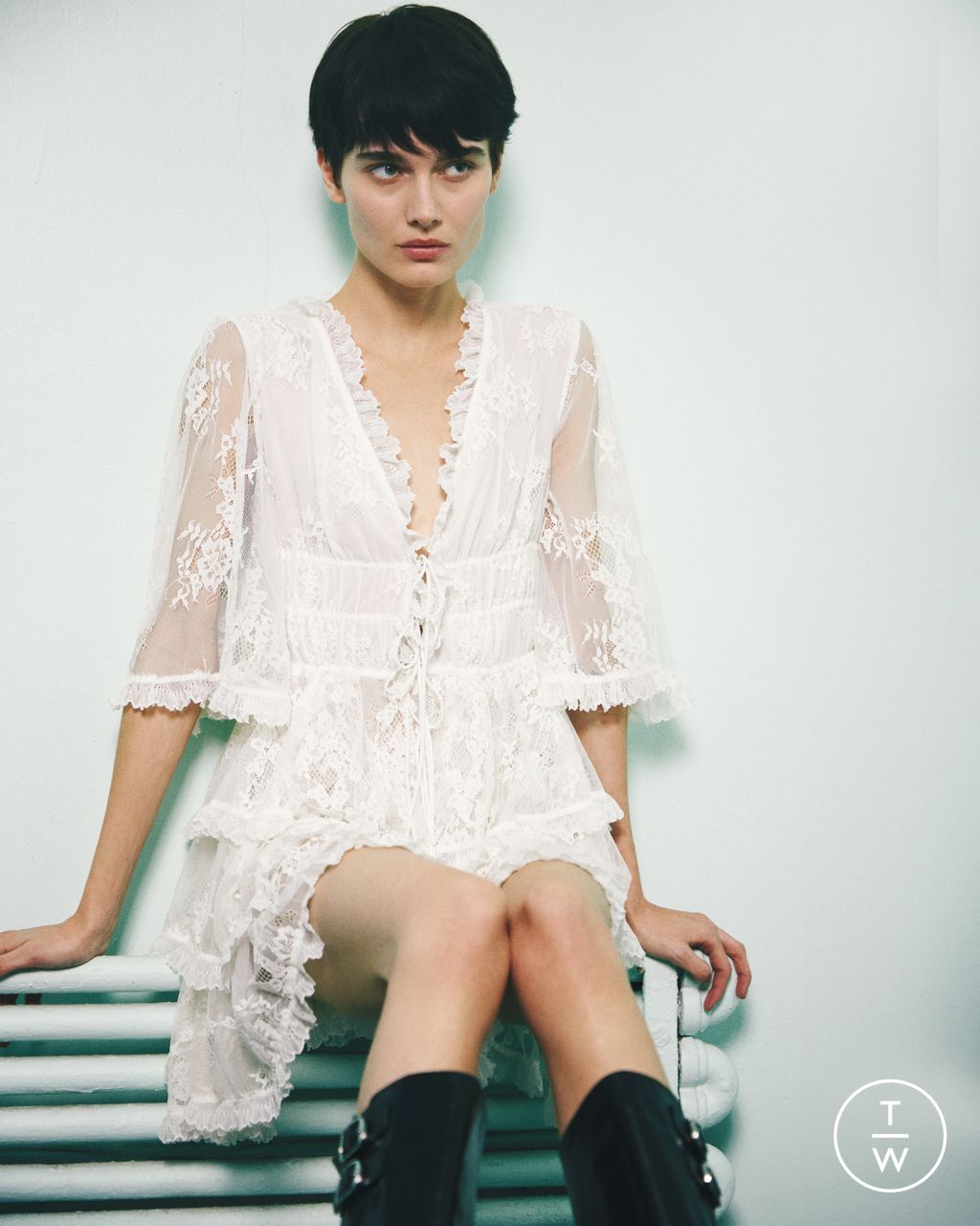 Fashion Week New York Pre-Fall 2025 look 16 from the AKNVAS collection womenswear