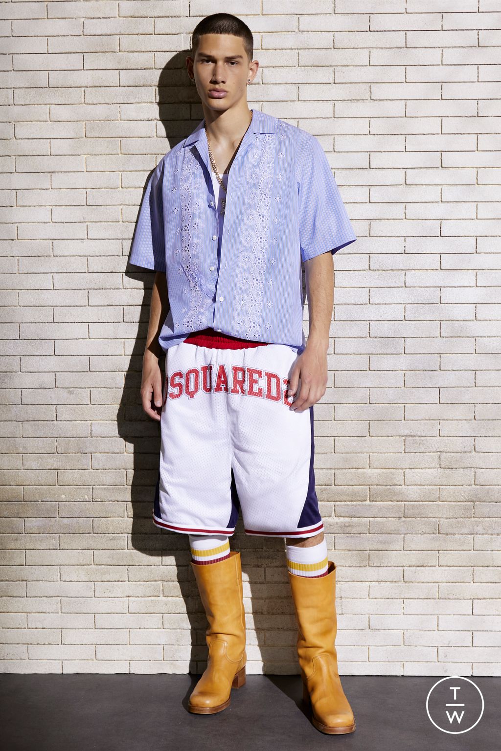 Fashion Week Milan Resort 2024 look 16 from the Dsquared2 collection 男装