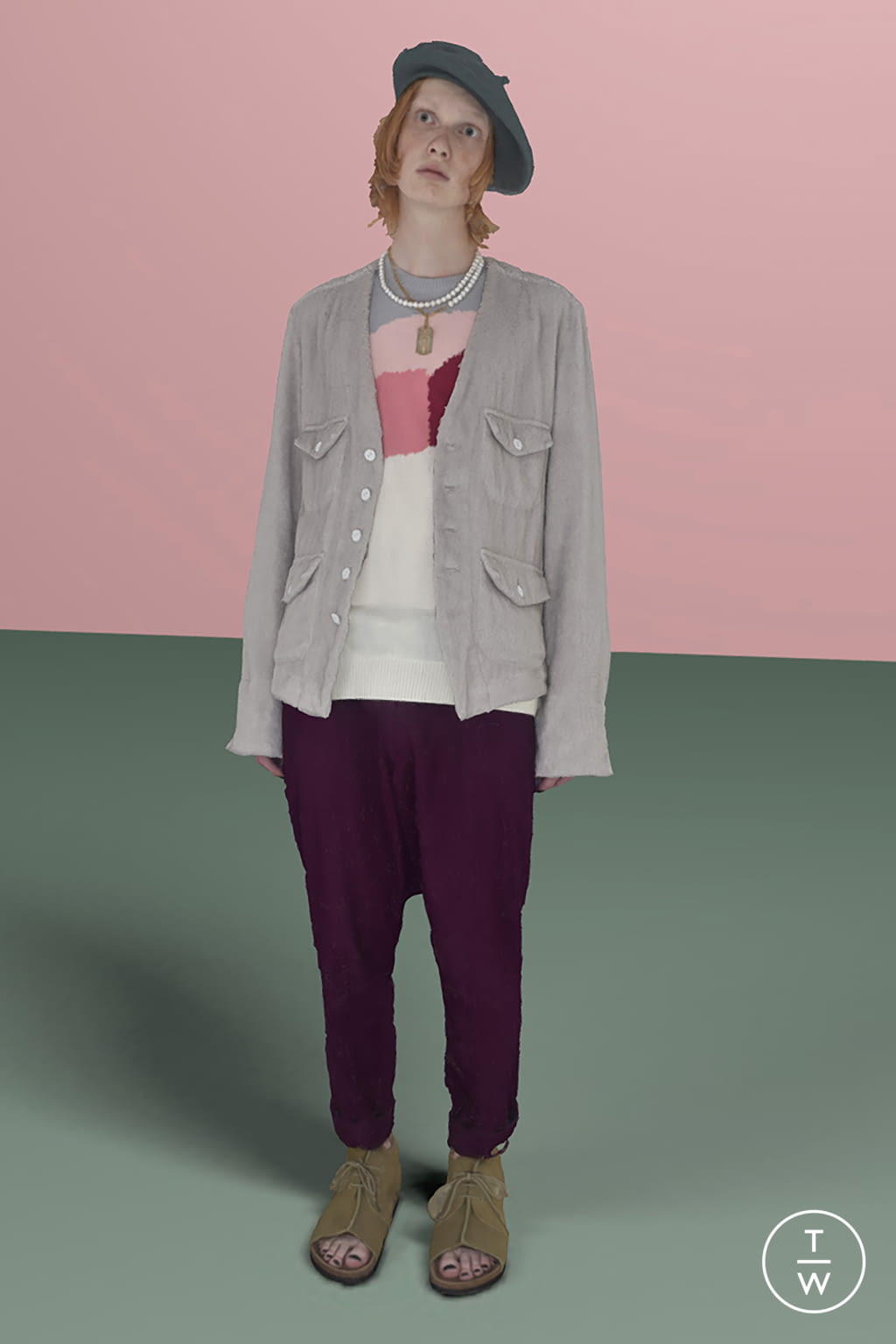 Fashion Week Paris Spring/Summer 2021 look 16 from the Undercover collection menswear