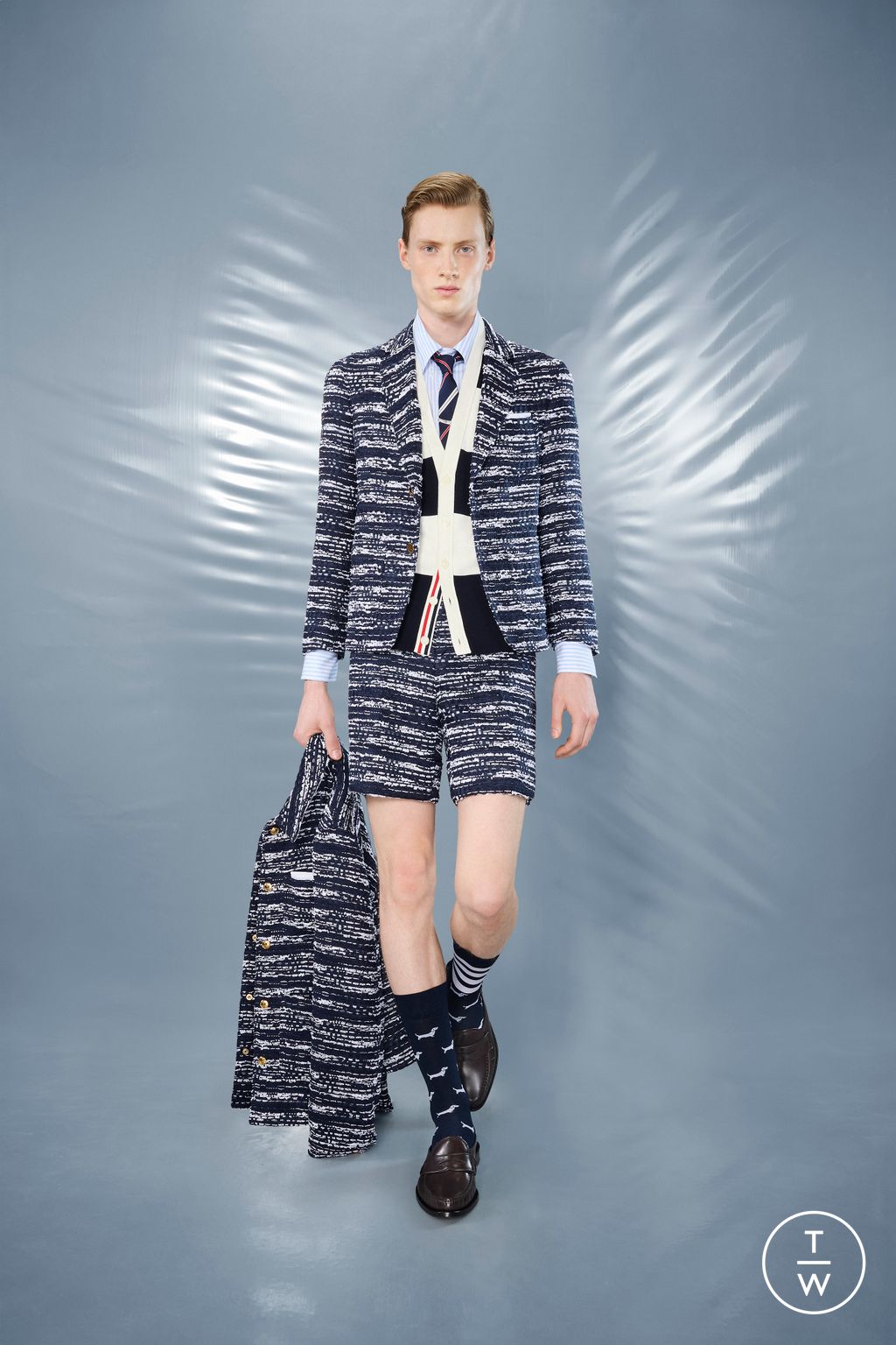 Fashion Week New York Resort 2025 look 17 from the Thom Browne collection menswear