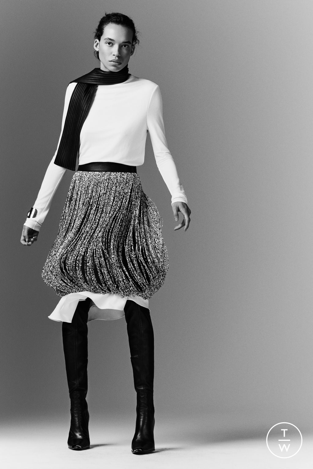 Fashion Week New York Fall/Winter 2026 look 16 from the Brandon Maxwell collection 女装