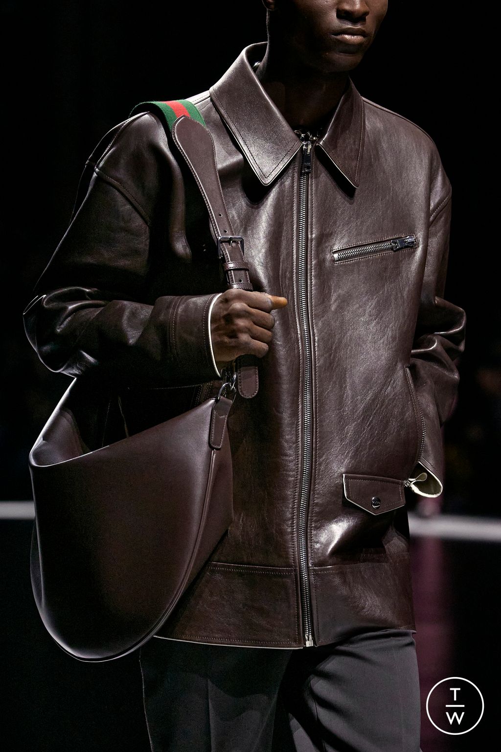 Fashion Week Milan Fall/Winter 2024 look 8 from the Gucci collection menswear accessories
