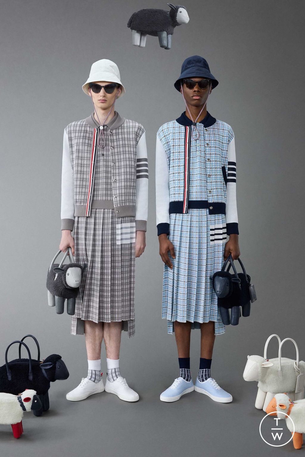 Fashion Week New York Resort 2024 look 17 from the Thom Browne collection menswear