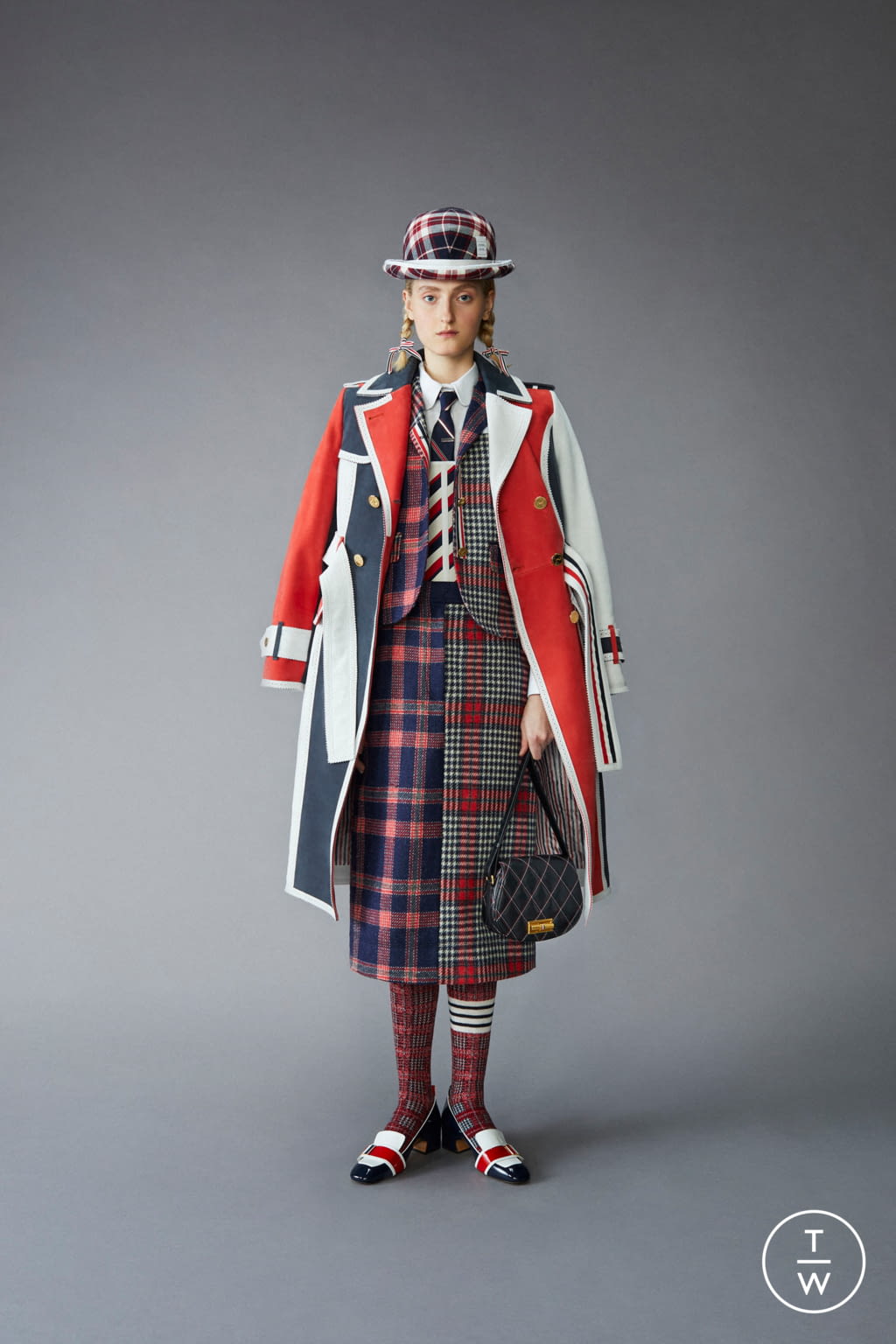 Fashion Week Paris Pre-Fall 2021 look 17 from the Thom Browne collection womenswear