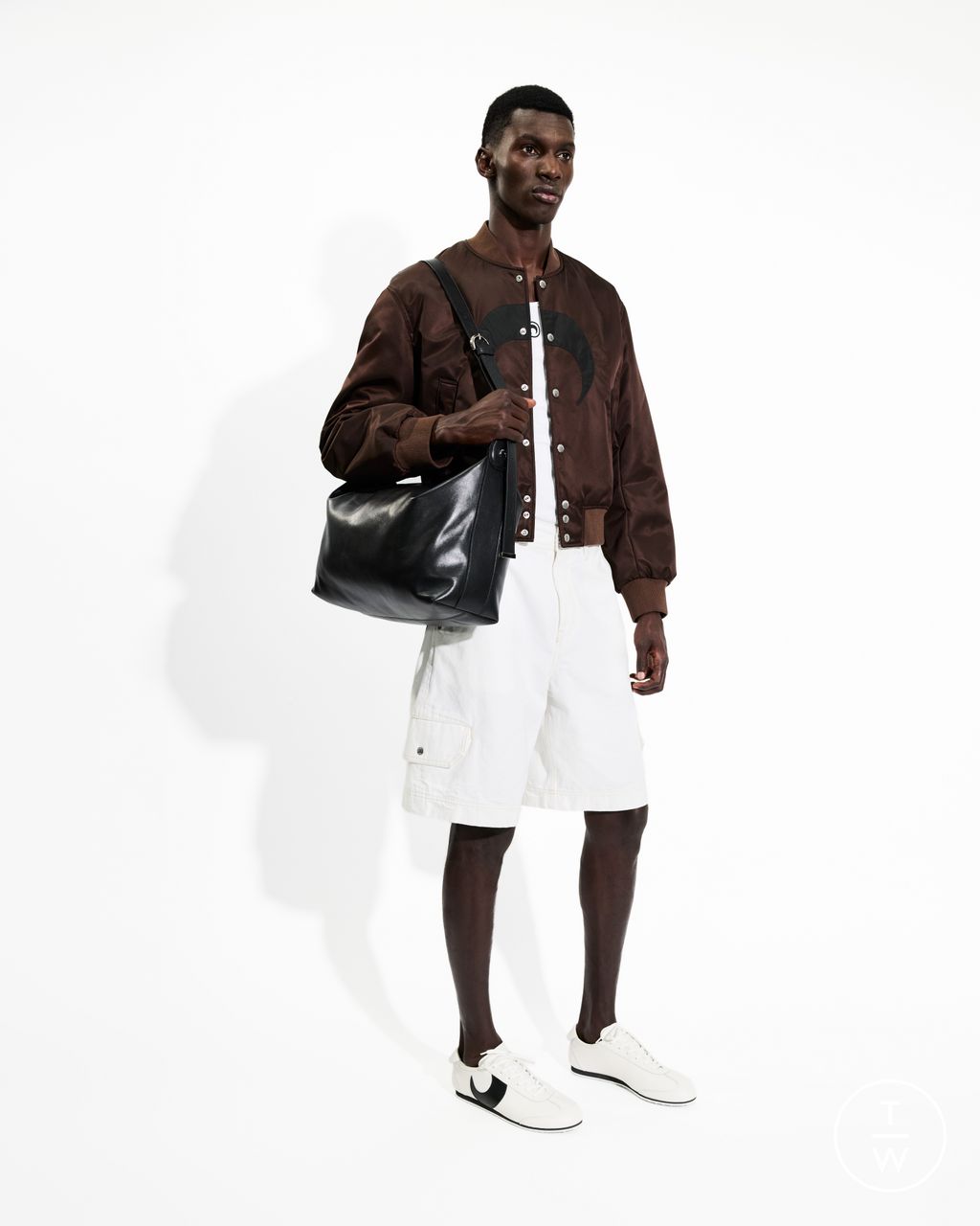 Fashion Week Paris Spring/Summer 2026 look 17 de la collection Marine Serre menswear