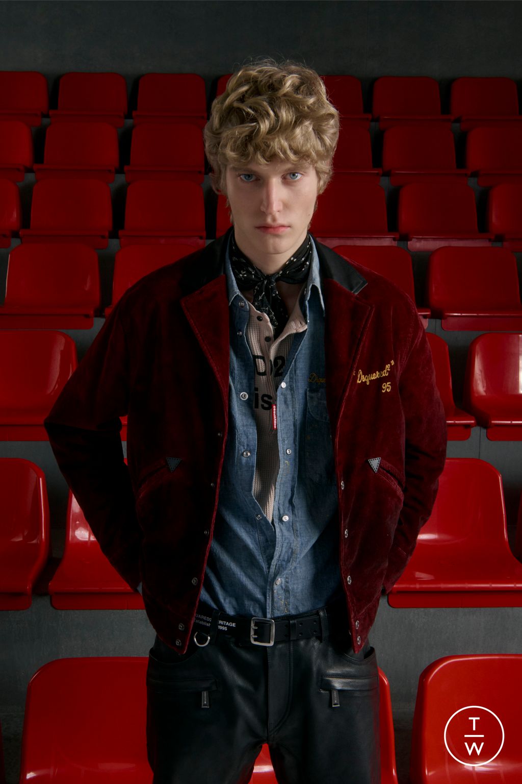 Fashion Week Milan Pre-Fall 2026 look 17 from the Dsquared2 collection menswear