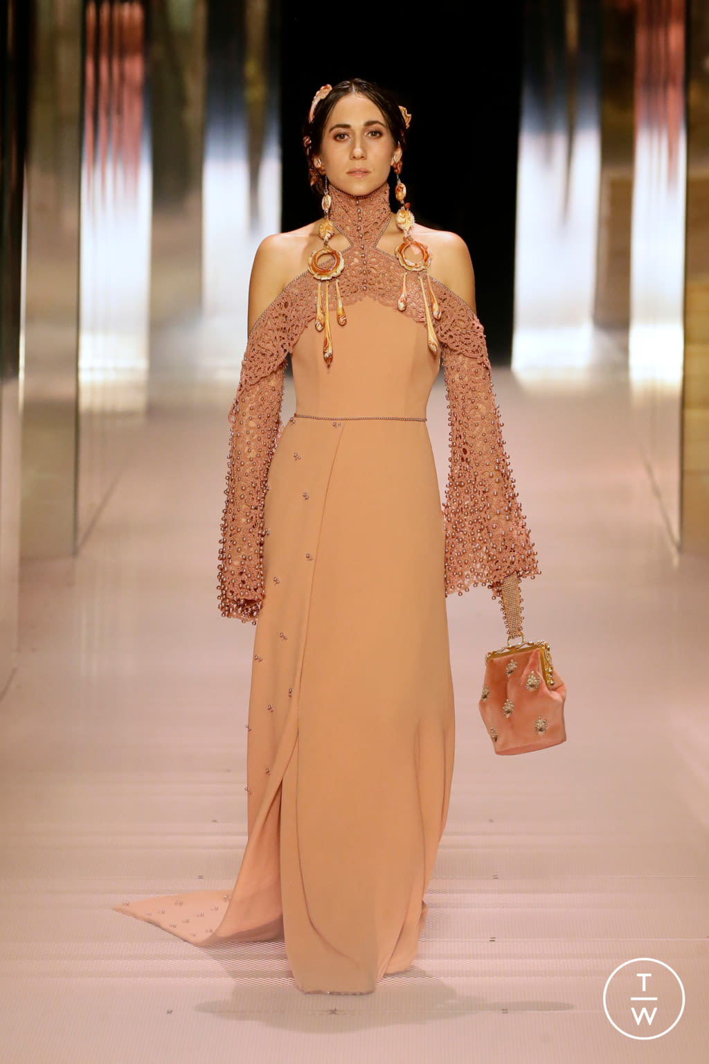 Fashion Week Paris Spring/Summer 2021 look 16 from the Fendi collection couture