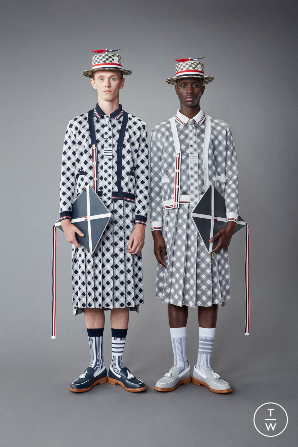 Fashion Week Paris Resort 2022 look 18 from the Thom Browne collection menswear