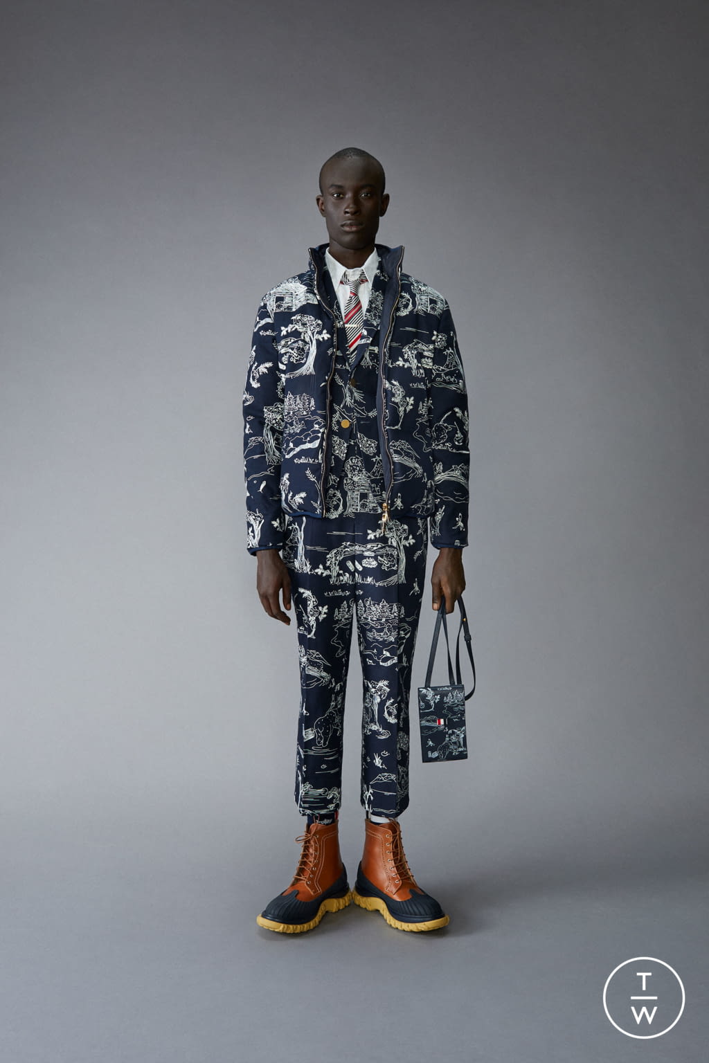 Fashion Week Paris Pre-Fall 2021 look 18 from the Thom Browne collection menswear
